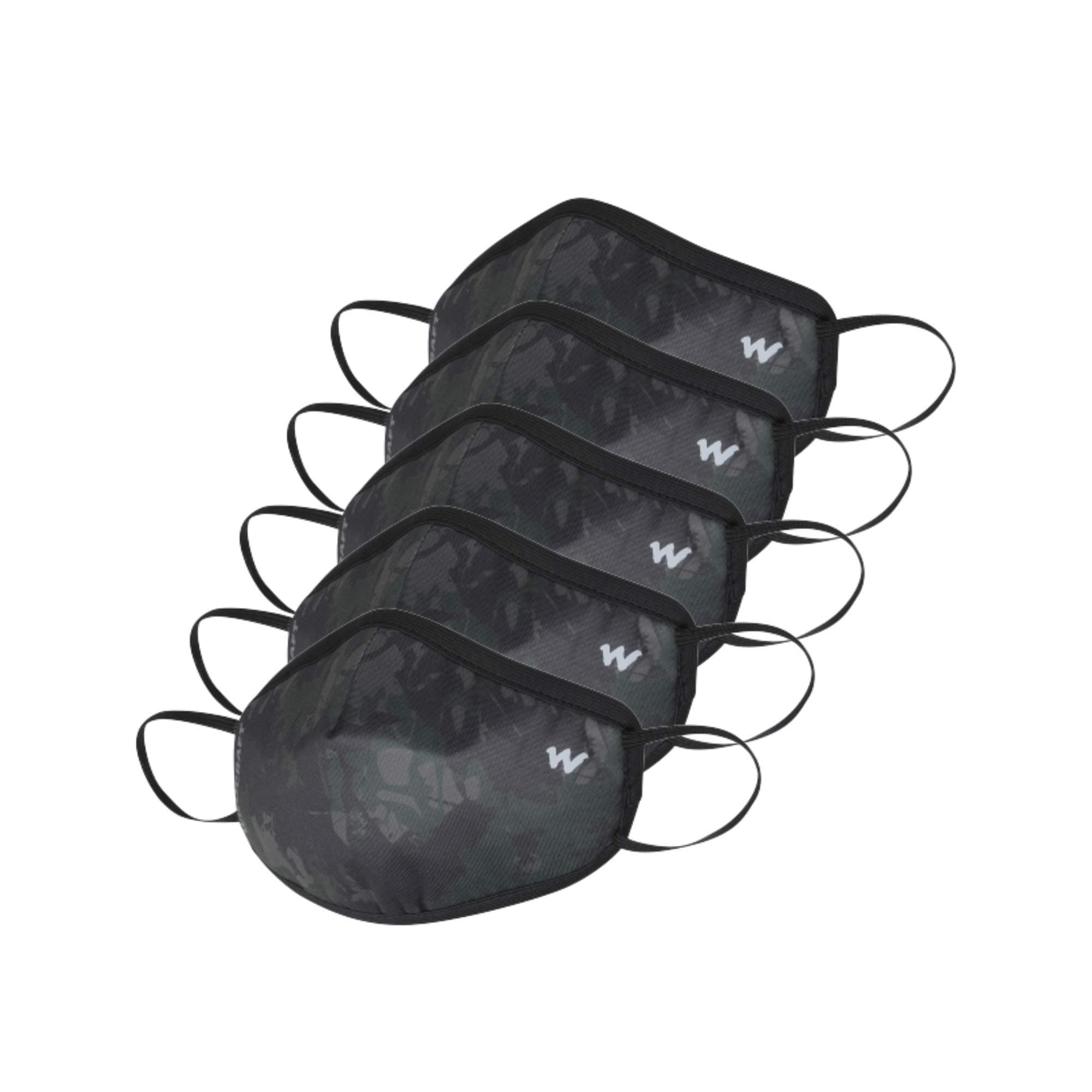 Wildcraft Unisex-Adult Polyester SUPERMASK W95+ Reusable Outdoor Respirator 5P : SUBLIPRINT : Brown_CAMO : L (8903338298038 (Pack of 5))