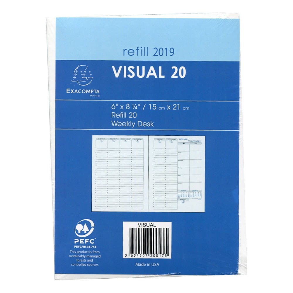 Quo Vadis 2019 Visual Yearly Planner Refill Only