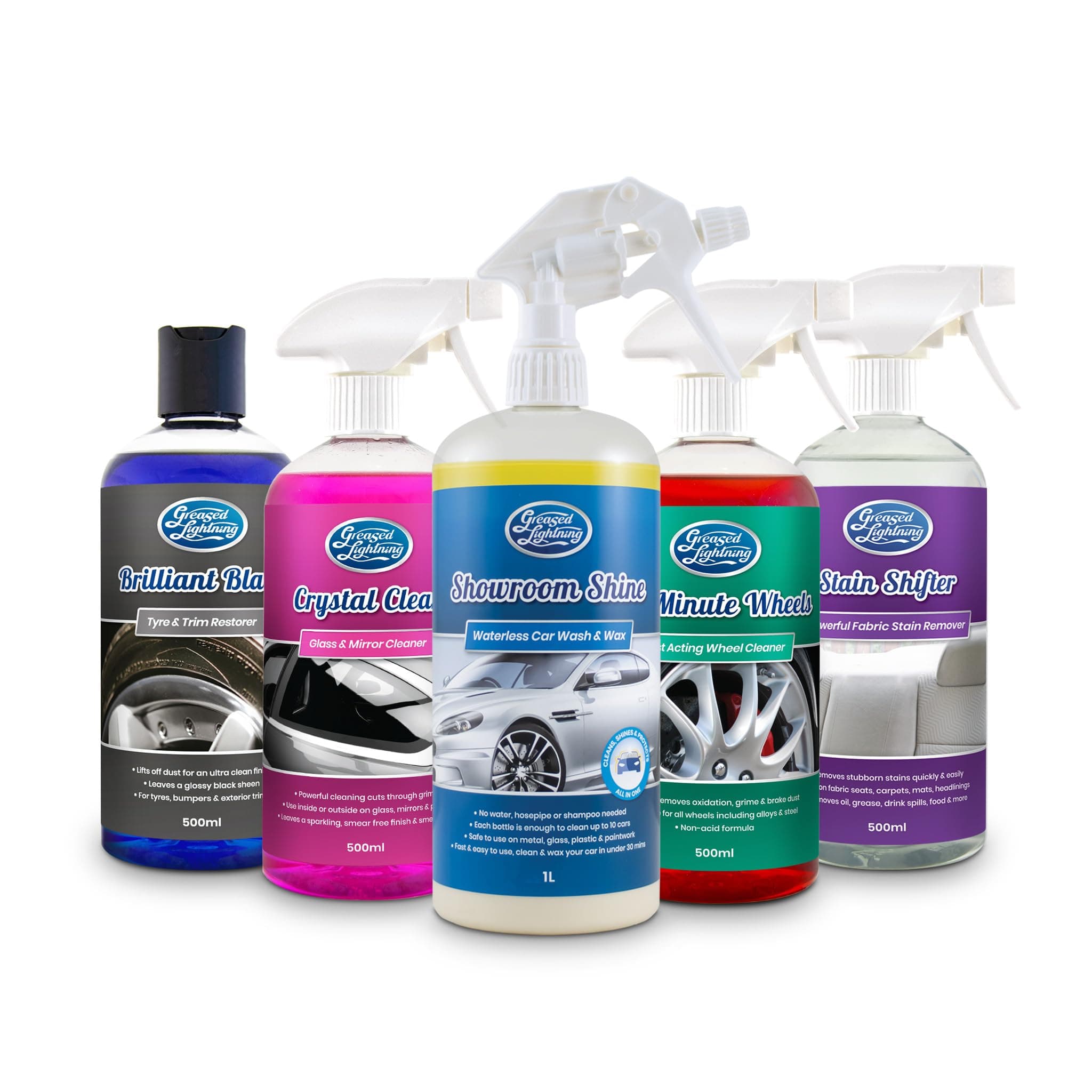 Showroom Shine 1 Ltr + 4 x 500ml Valet Car Care Bundle