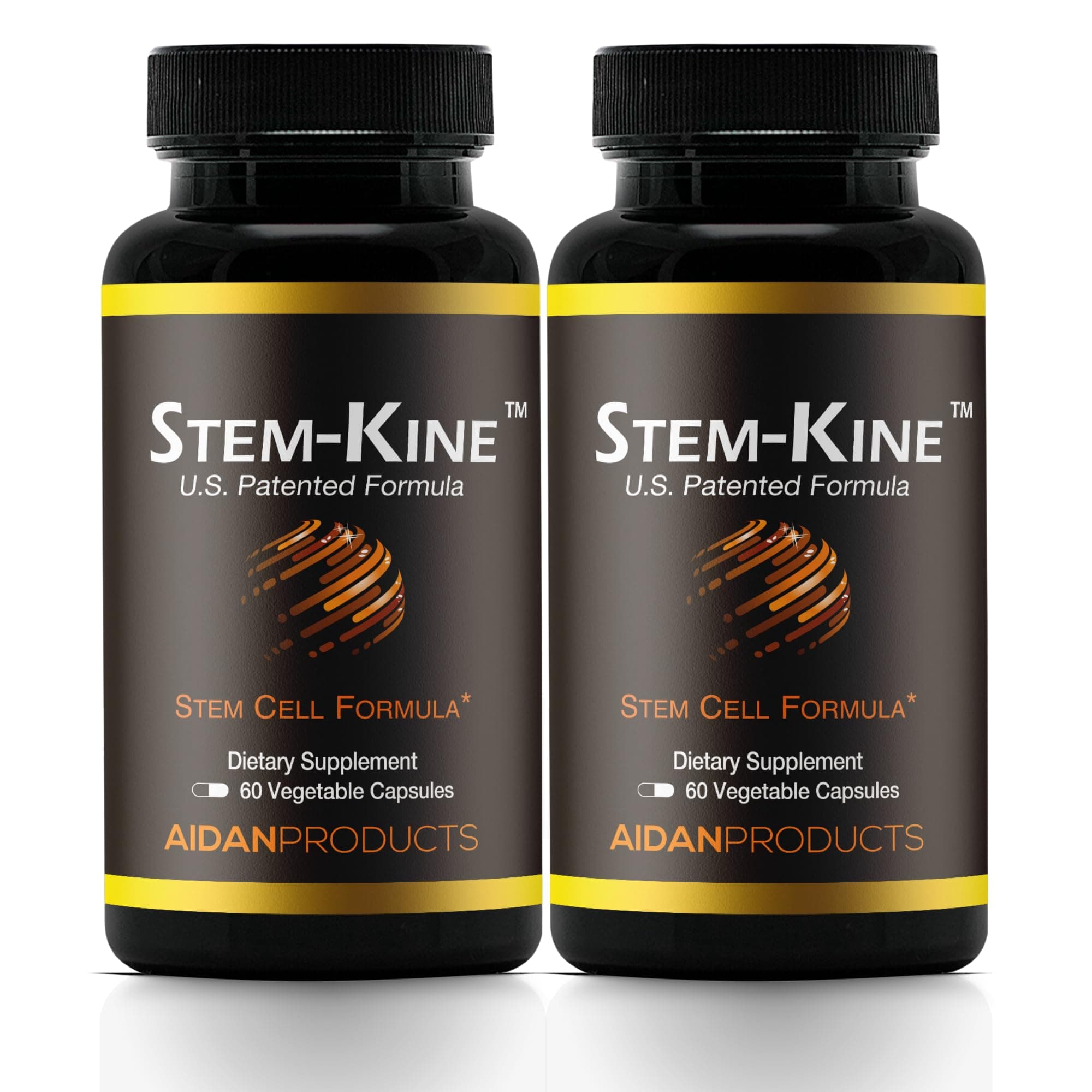 Stem-Kine Stem Cell Supplements, Clinically Proven to Increase Circulating Stem Cells, Pack of 2, Promoting Healing and Anti-Aging, 2 Pack of 60 Capsules Each