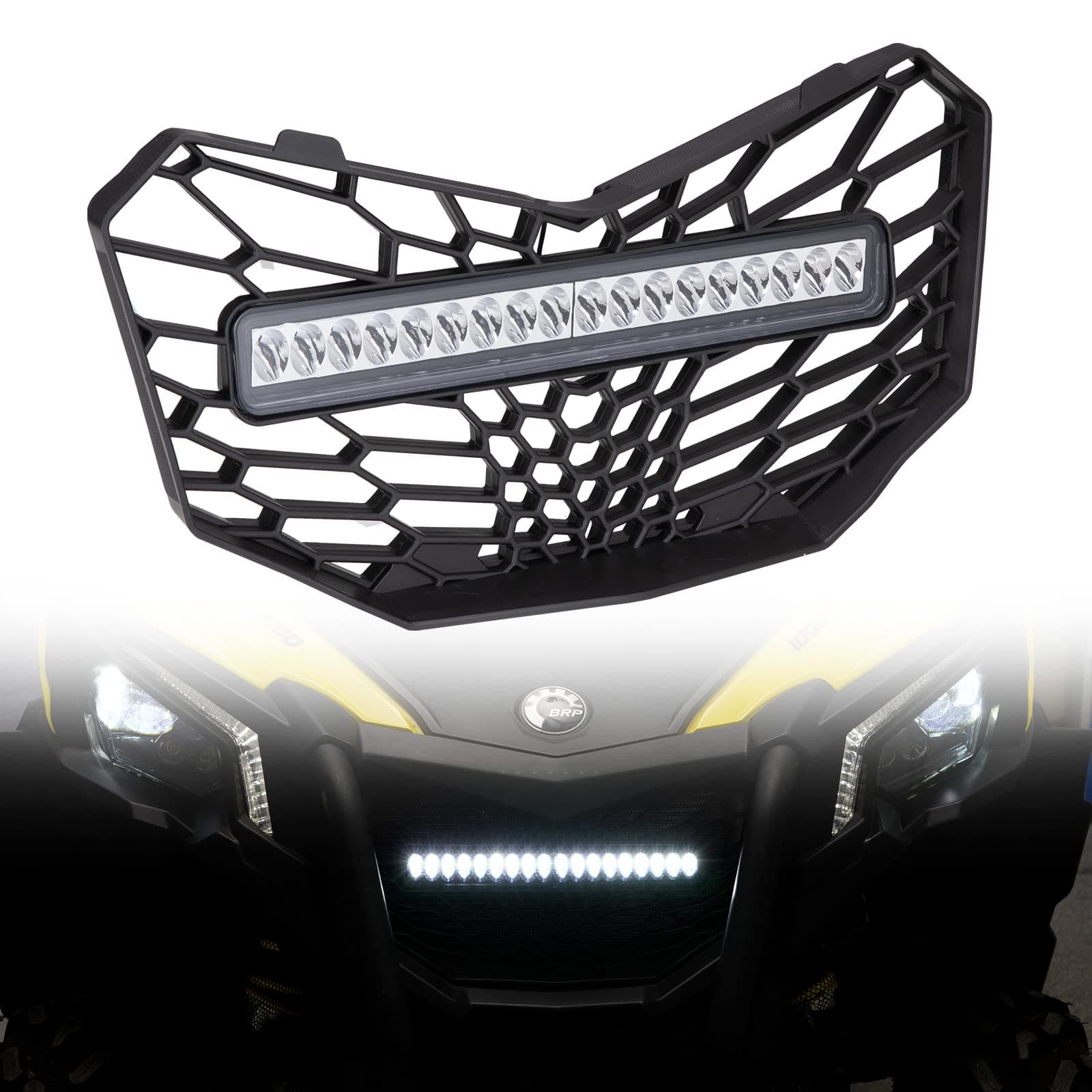 Front Mesh Grill With Light for Maverick Trail