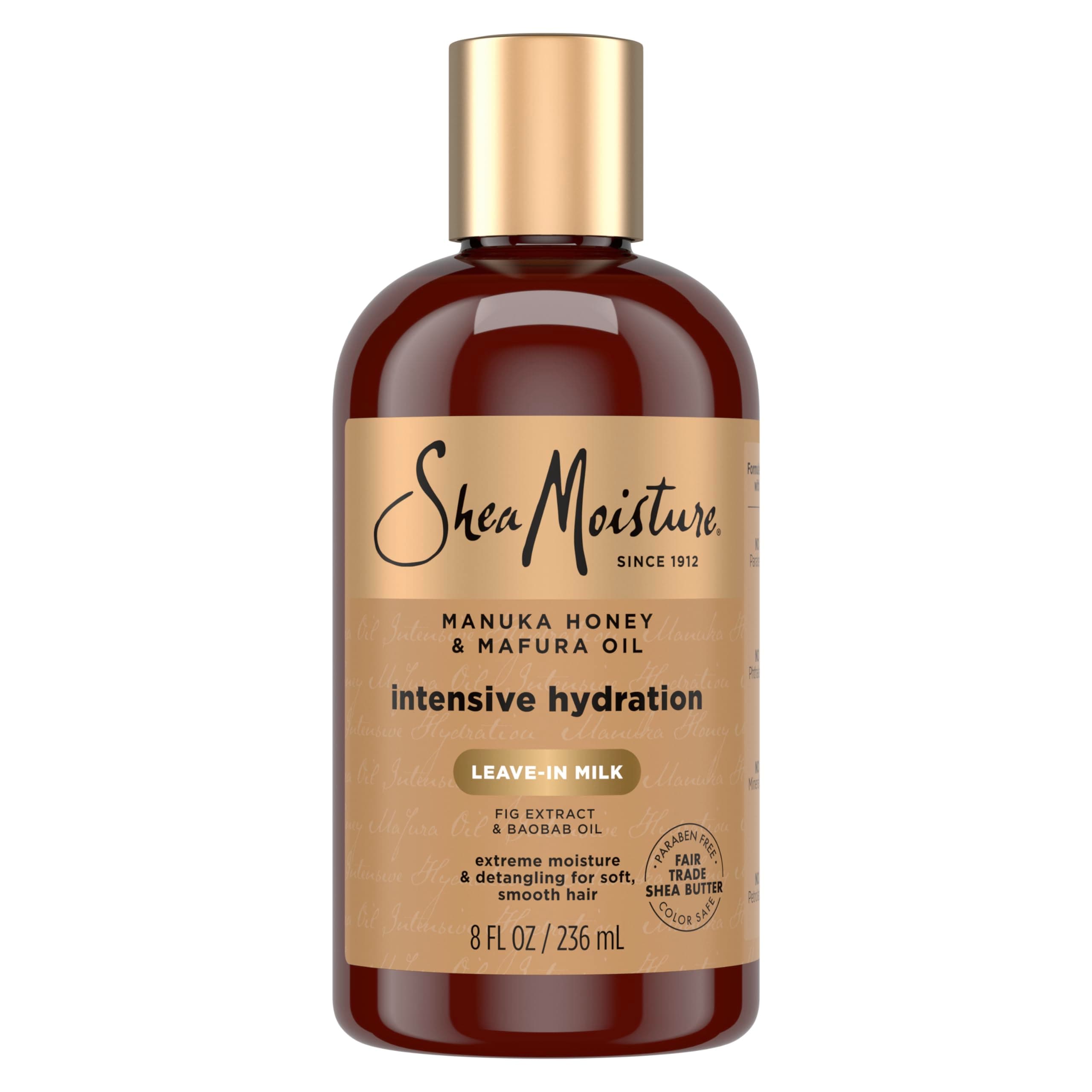 Sheamoisture Hydration Hair Milk for Dry Hair Manuka Honey and Mafura Oil to Hydrate and Style Hair 8 Fl Oz (Pack of 1)