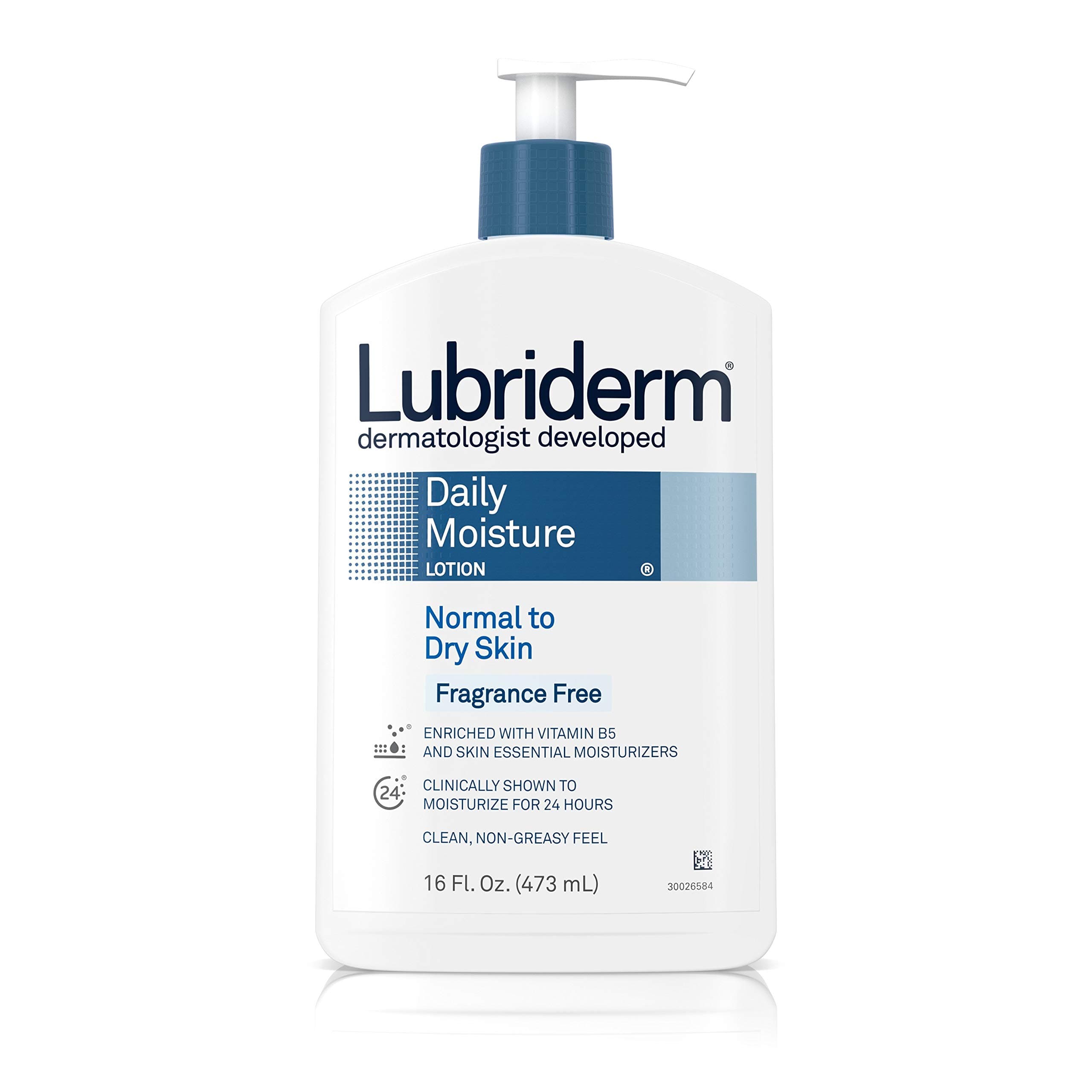 Lubriderm Daily Moisture Lotion, Normal to Dry Skin, Fragrance Free, 16 oz