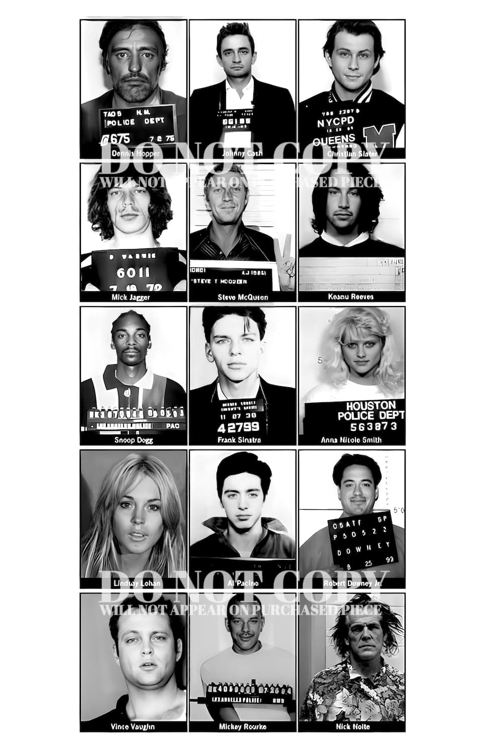 Famous Mugshot Collection 11 X 17 - Magnificent Mug Shot Photograph Set - Hollywood's Most Wanted - Busted - Celebrity Arrest Pictures - Rare Photos - Poster Art Print