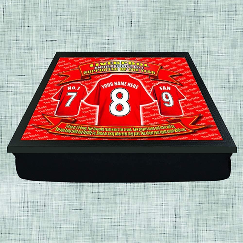 Liverpool Football Shirt Personalised Lap Tray Gift