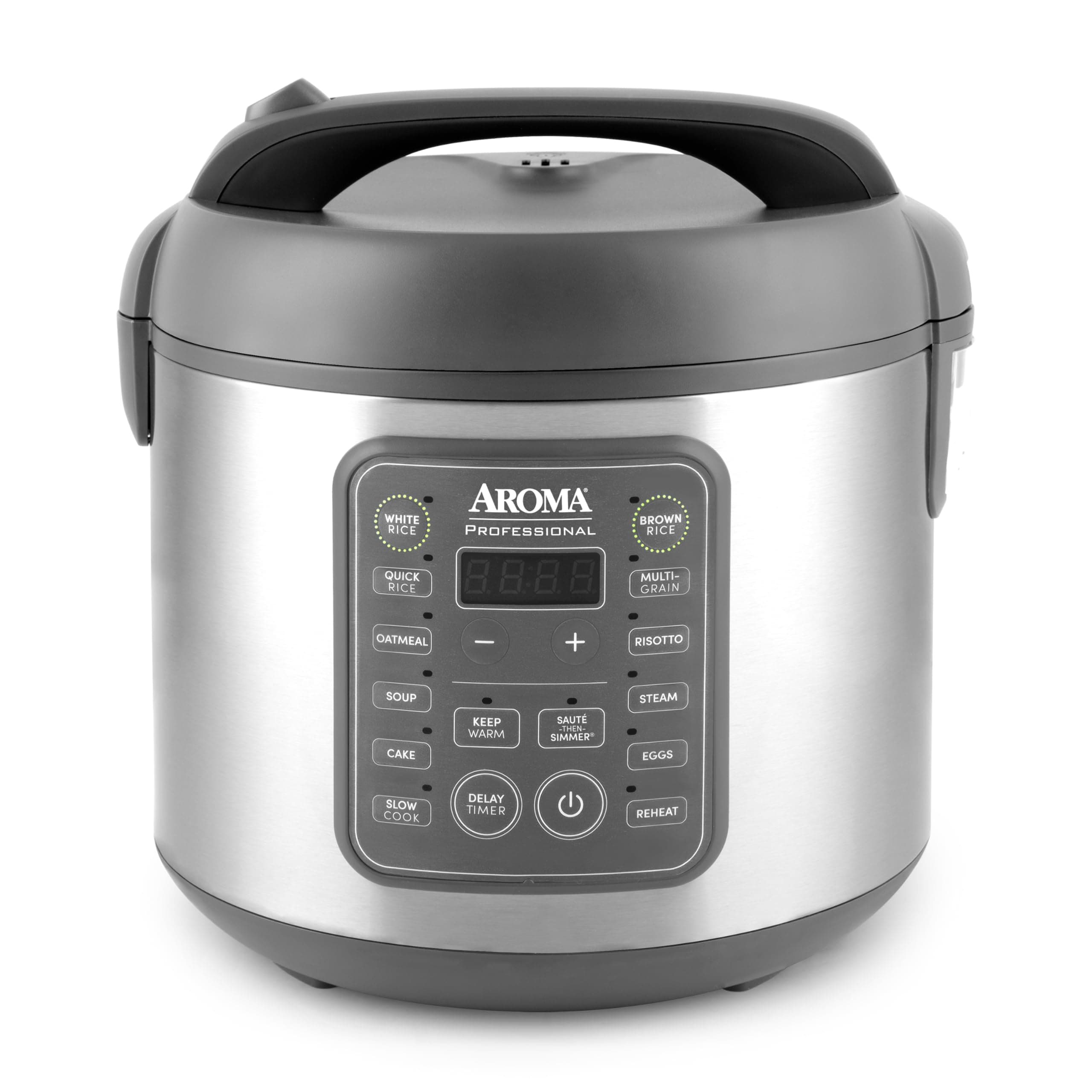 AROMA Housewares 20-Cup (Cooked) / 5Qt. Digital Rice & Grain Multicooker (ARC-5200SG), Gray