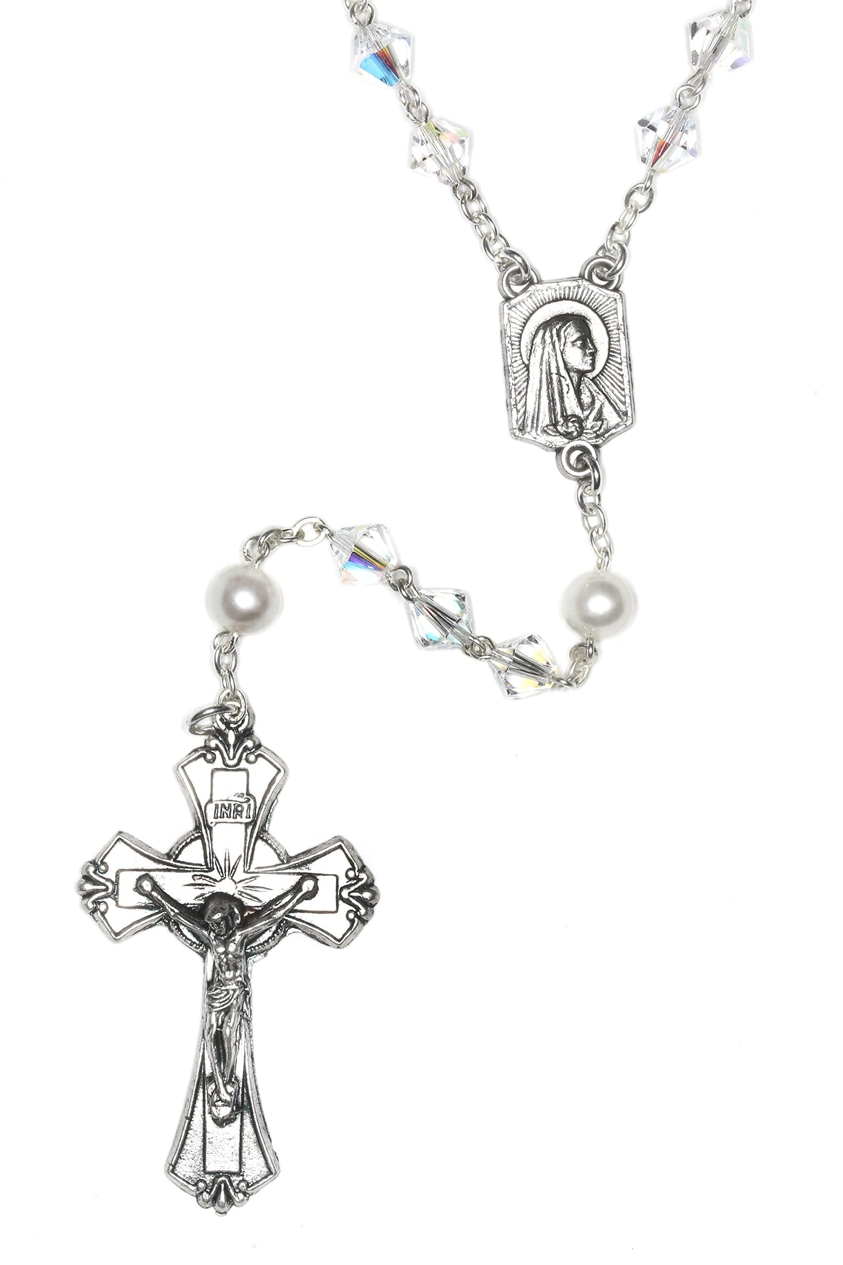 Austrian Crystal Catholic Prayer Rosary - Includes Pouch, 'How to Pray the Rosary' Guide and Birth Month Meaning Where Applicable
