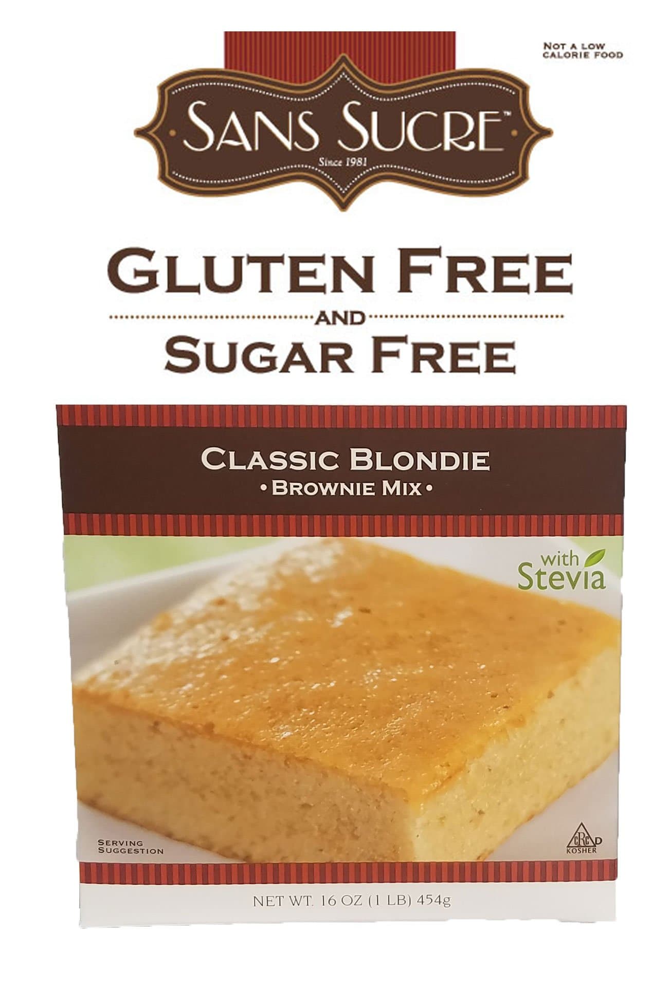 Gluten Free and Sugar Free Classic Blondie Brownie Mix, 16 Ounce