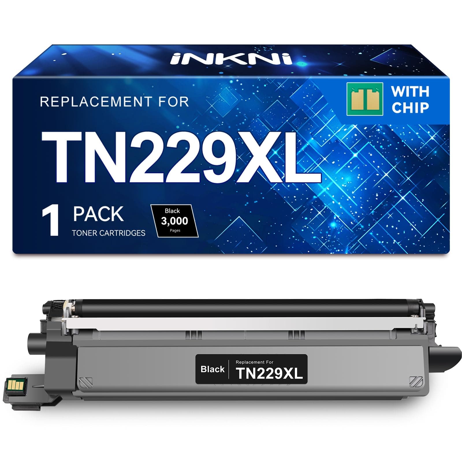 Compatible Toner Cartridges Replacement for Brother TN229XL Black TN229XLBK Toner Work for MFC-L3780CDW MFC-L3720CDW HL-L3280CDW HL-L3220CDW HL-L3300CDW, 1 Pack