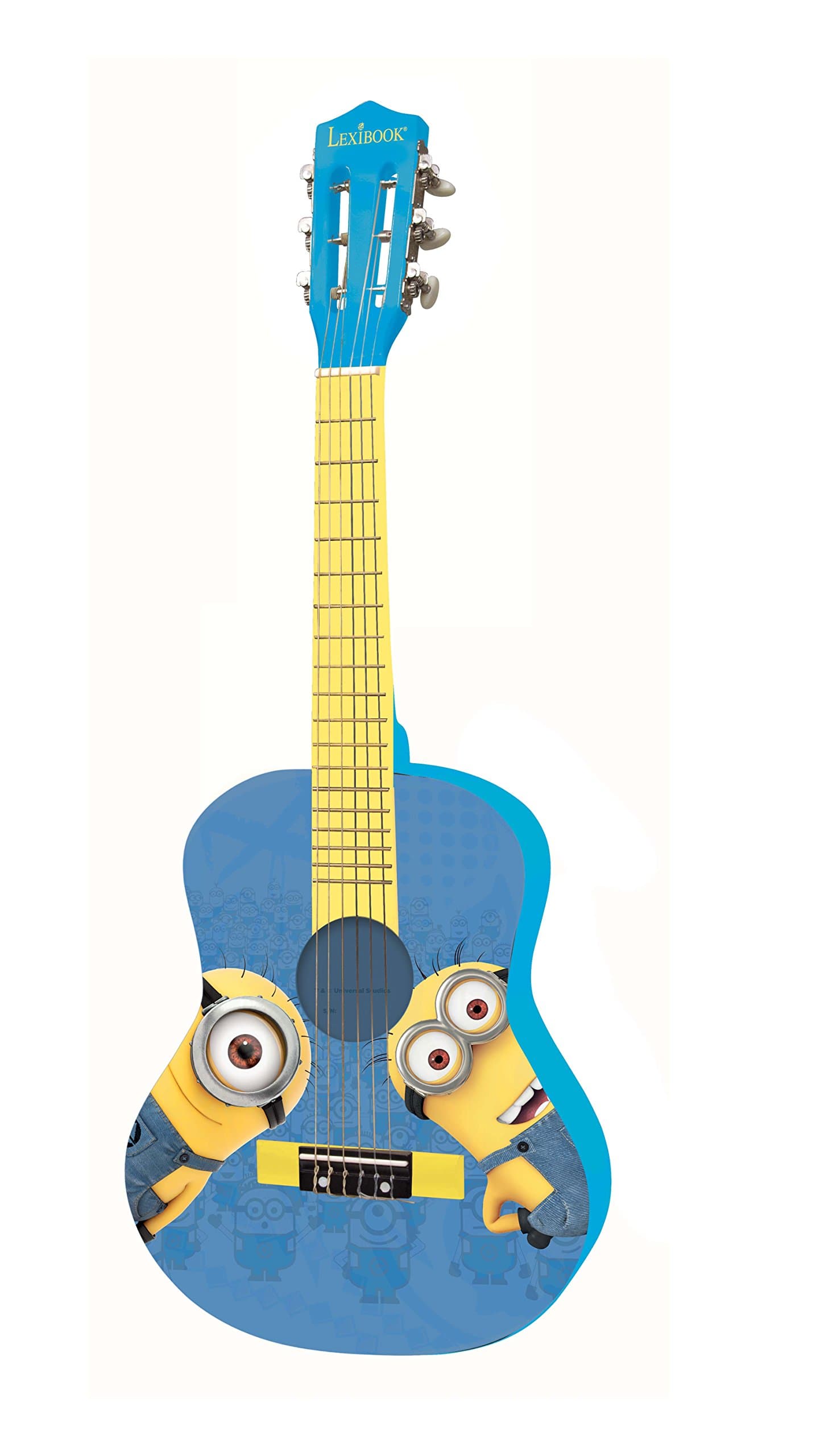 Lexibook Universal Despicable Me Minions Wooden Acoustic Guitar, Learning guide included, Blue/Yellow, K2000DES