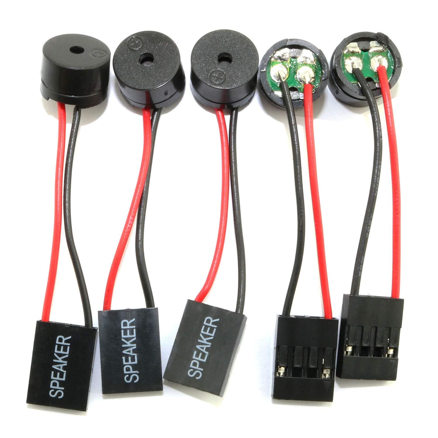 5-Pack Mini Plug Speaker 4 Pin Desktop Computer Case PC Motherboard DIY Internal Code Beep Alarm Buzzer PC-BUZZER-5