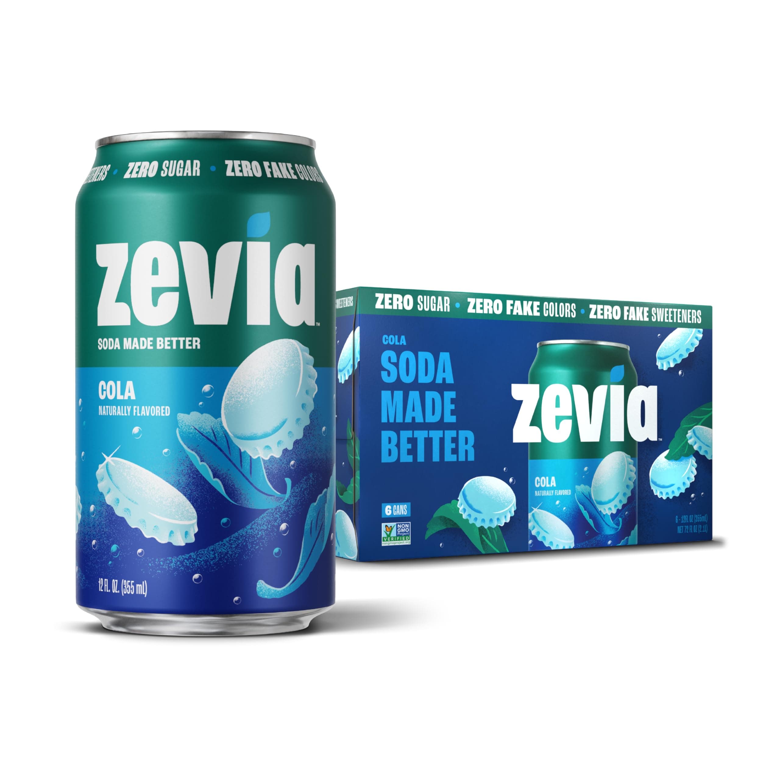 Cola Zero Calorie Soda , 12 Ounce Cans, 6 Pack