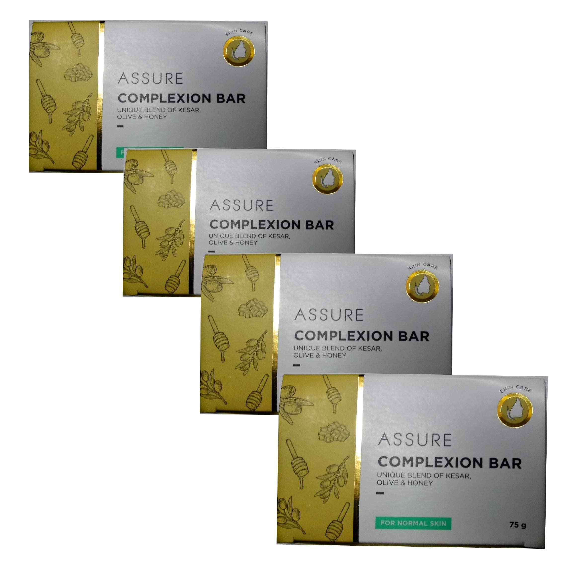 Assure Complexion Bar - Kesar, Honey and Olive Oil - Pack of 4