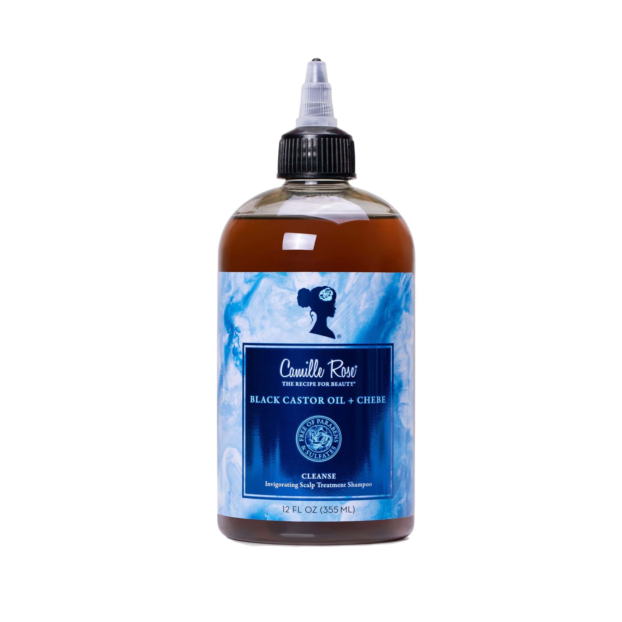 Camille Rose, Invigorating Scalp Treatment Shampoo, Black Castor Oil + Chebe, 12 fl oz (355 ml)