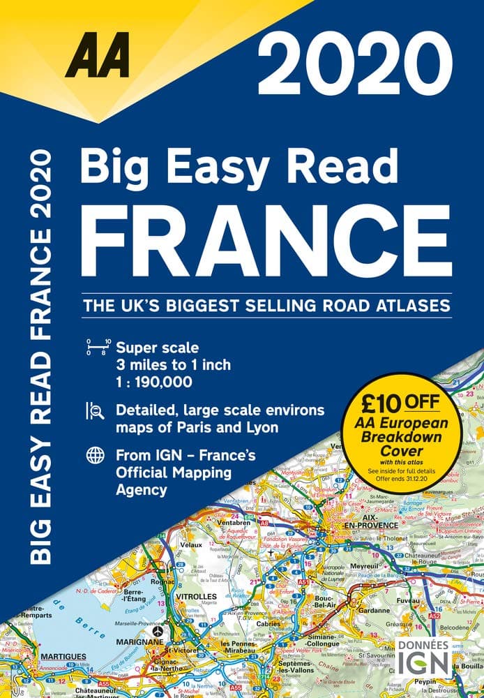 AA Big Easy Read France 2020 Spiral-bound – 1 Jun. 2019