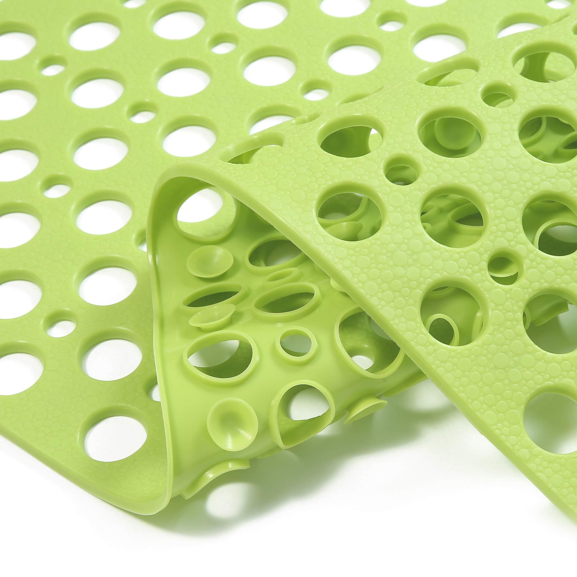 Nonslip Bathtub Mat Extra Soft TPE Bath Mat for Kids, Machine Washable Bathroom Shower Mat, Smooth/Non-Textured Tubs Only, 30L x 17W Inch (Green)