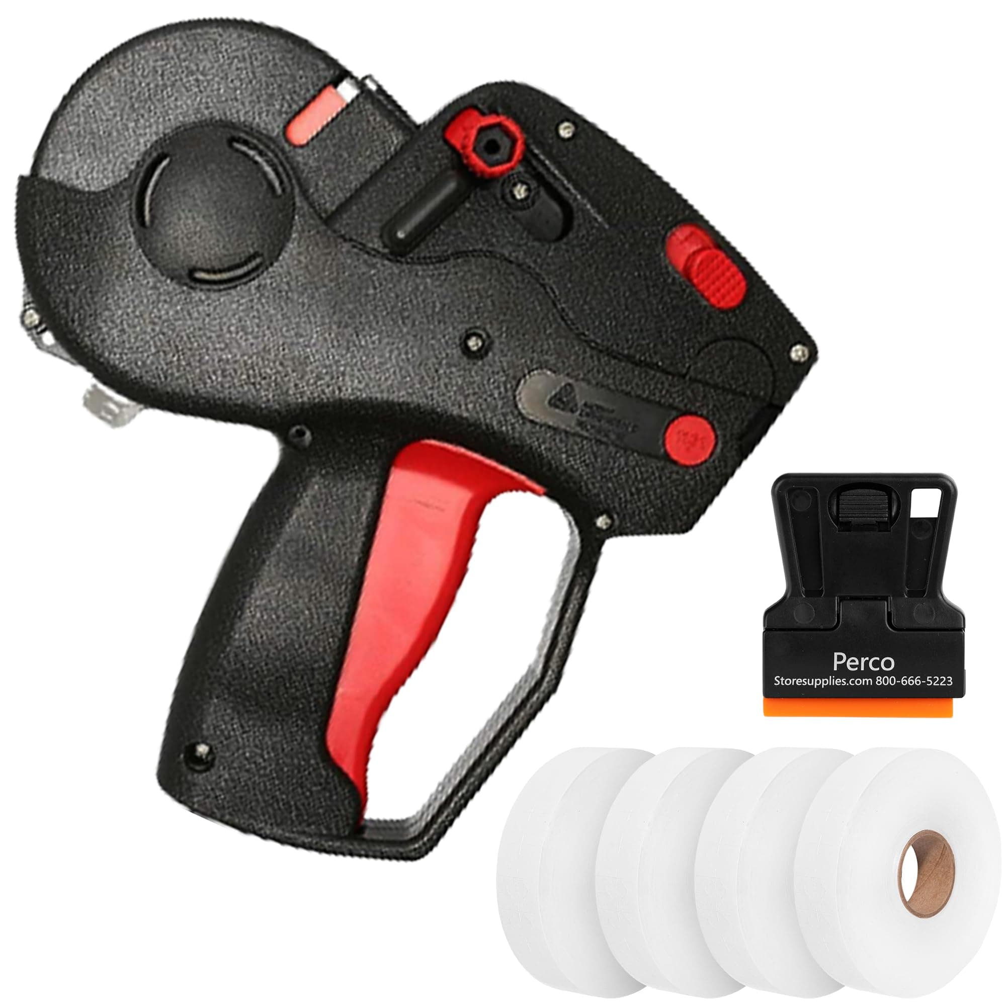 Perco Monarch 1131 Pricing Gun with Labels Starter Kit: Includes Price Gun, 10,000 White Pricing Labels and Preloaded Inker