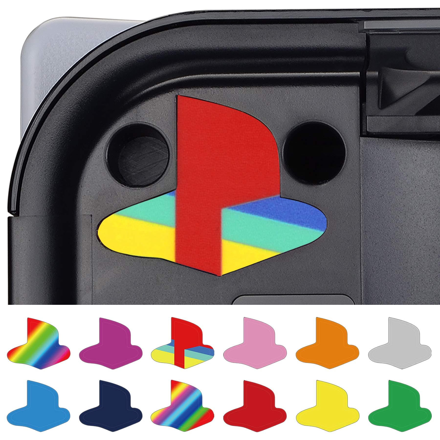 PlayVital PS5 Console Compatible Vinyl Sticker, Logo Sticker for PS5 Disc Version and Digital Version - Nine Colors and Three Classic Retro Styles