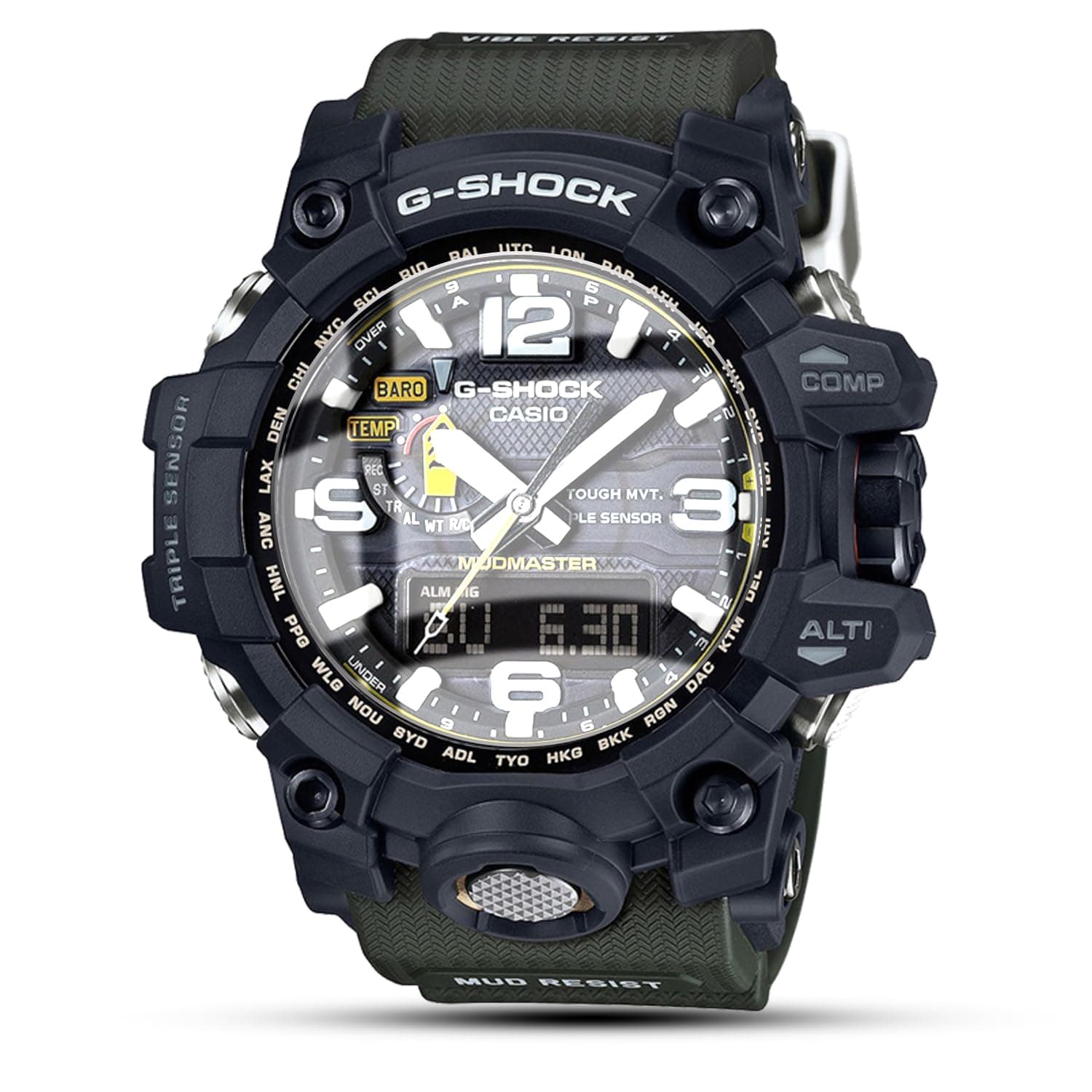 FCS Thermoplastic Polyurethane [Pack Of 3 Screen Guard For Casio G-Shock (Gwg-1000-1A3Dr) Smartwatch Screen Protector|0.33Mm Anti Shock Screen Protector For Casio G-Shock (Gwg-1000-1A3Dr)