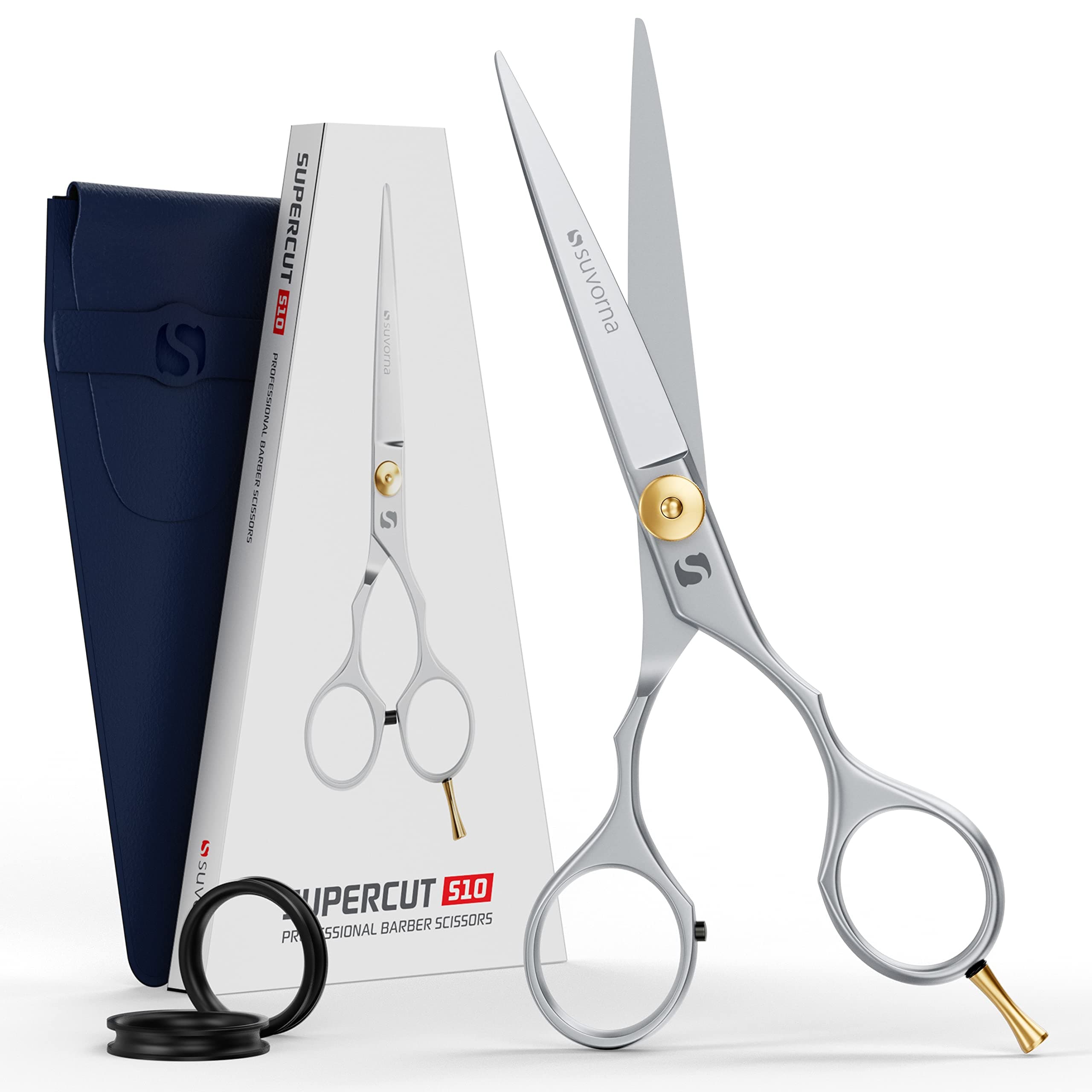 Suvorna 6" Hairdressing Scissors Professional | Hairdressers Scissors | Barber Scissor for Hair Cutting - Sharp Barber Shears for Women, Men & Kids - Precision Right Hand Hair Cutting Scissor UK.