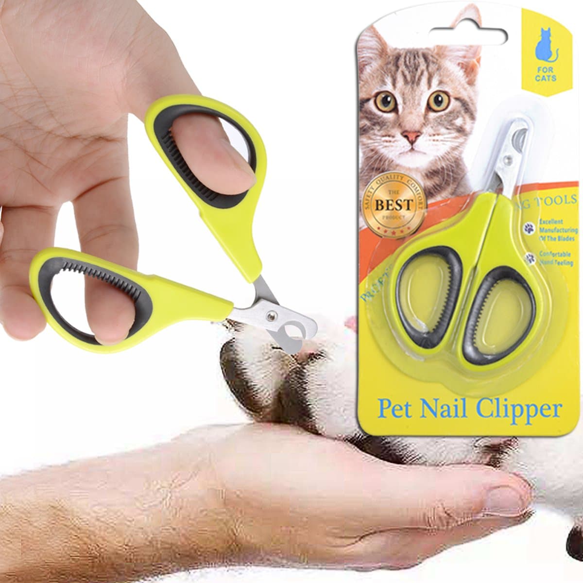 ANYFONG Dog Nail Clippers and Trimmer for Small Animals, Dogs, Cat, Rabbit, Bird, Puppy, Kitten, Ferret, Puppy, Kitten Clippers for Paw Grooming - Cat Claw Clippers Scissors & Nail Cutter