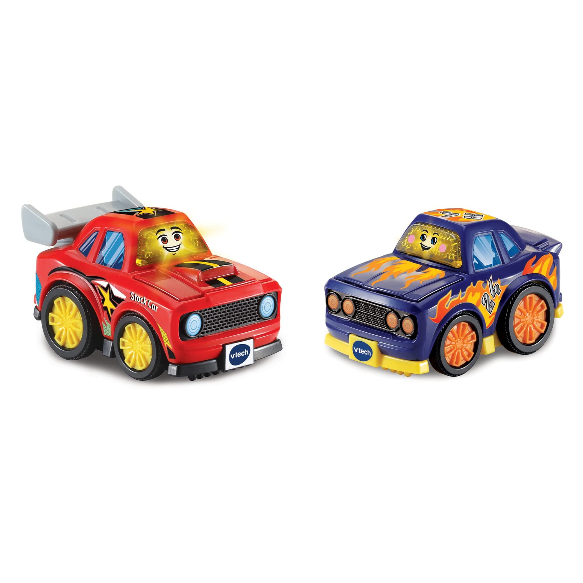 VTech Toot-Toot Drivers 2 Car Racer Pack Stock Car and Race Car| Interactive Toddlers Toy for Pretend Play, Lights & Sounds | For Boys & Girls 12 Months, 2, 3, 4 + Years, English Version