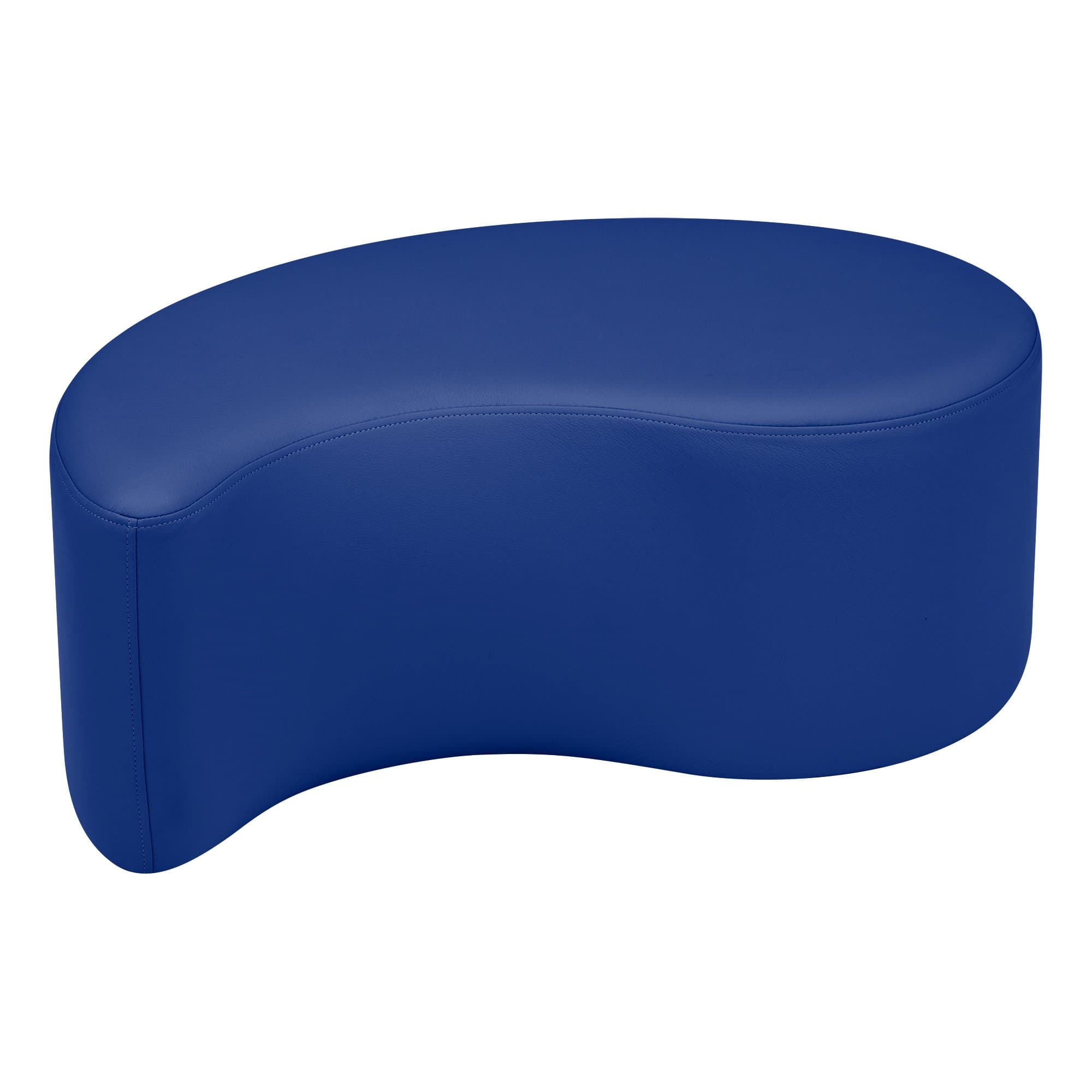Sprogs Vinyl Soft Seating Teardrop Stool/Bench, 12" H, Blue, SPG-1007Bl-A
