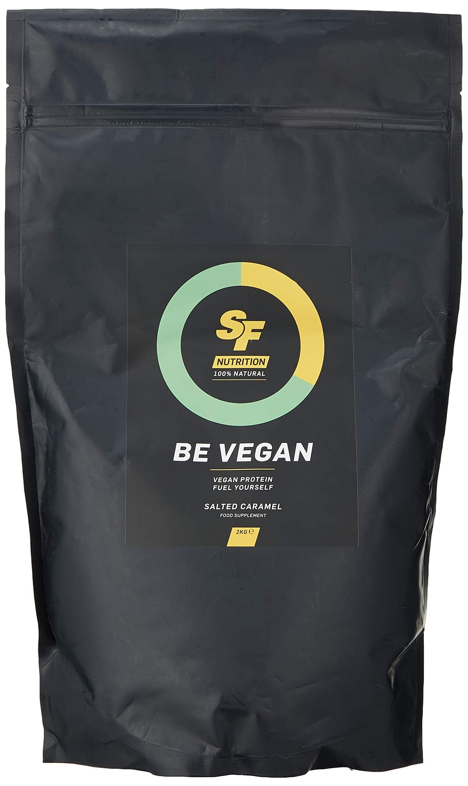 SF Nutrition Vegan Protein Powder | Salted Caramel 2 kg | Pea and Hemp Blend | Complete Amino Acid Profile