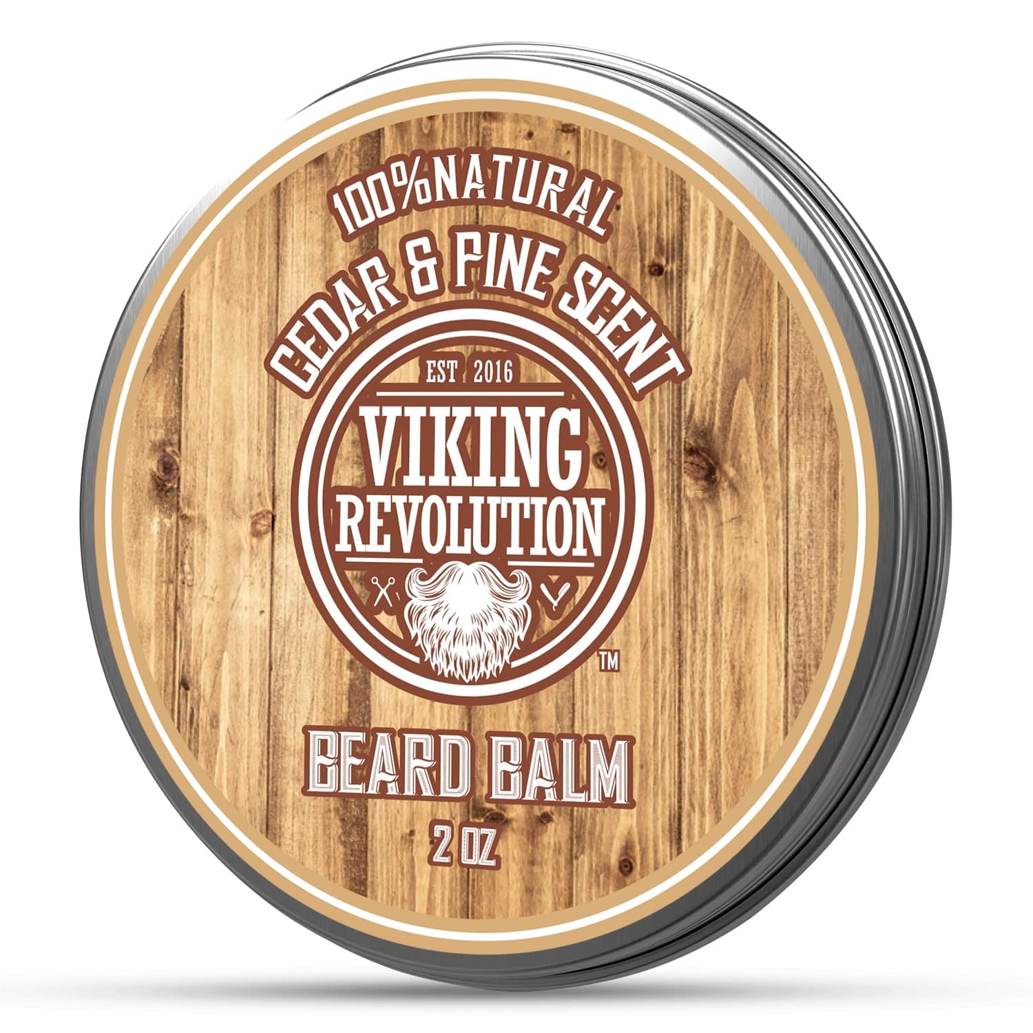 Cedar & Pine Beard Balm - Butter with Argan Oil, Softener & Moisturizer for Men - Wax for Beards (2oz, 1 Pack)