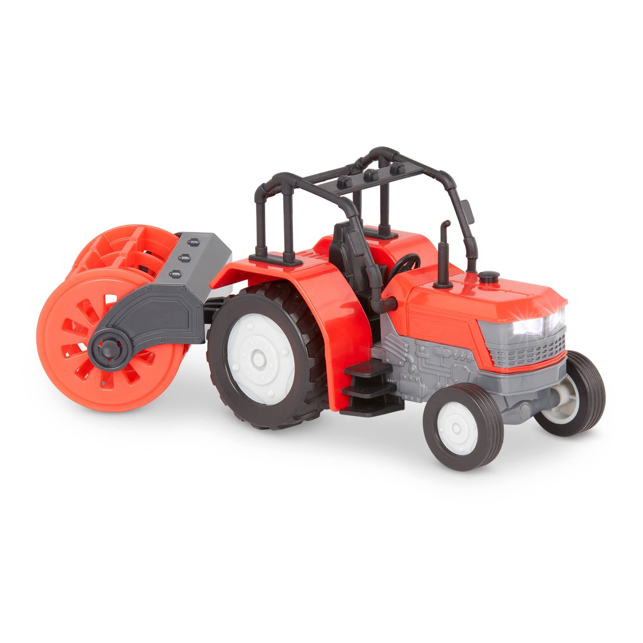 Driven by Battat – 7-Inch Farm Tractor Toy with Lights & Sounds, Detachable Rotary Hoe, Educational Vehicle for Boys & Girls, Durable Design, 3+ Years Toy for Kids