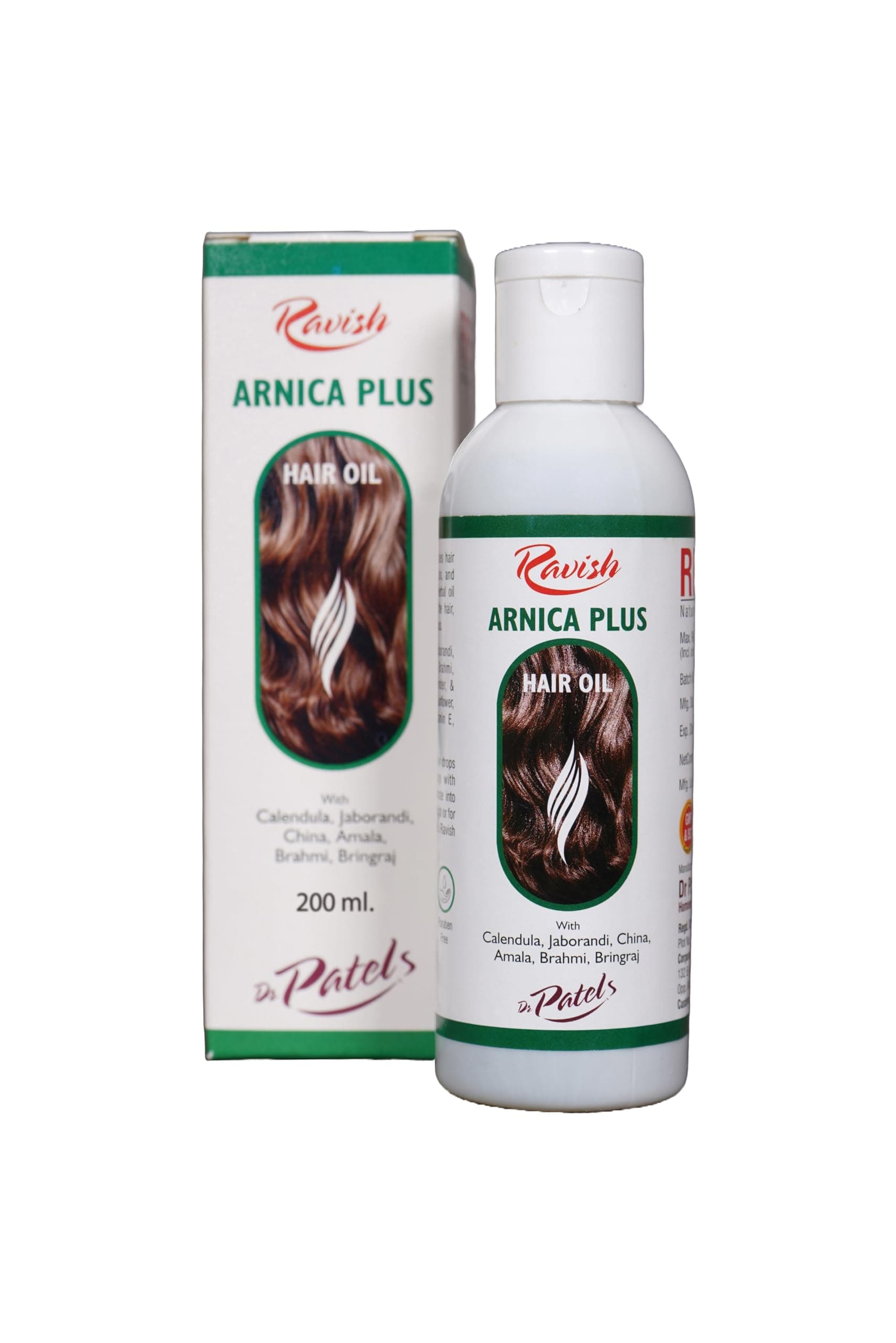 Dr Patel's 200ML Ravish Arnica Plus Natural Homeopathic Hair Oil