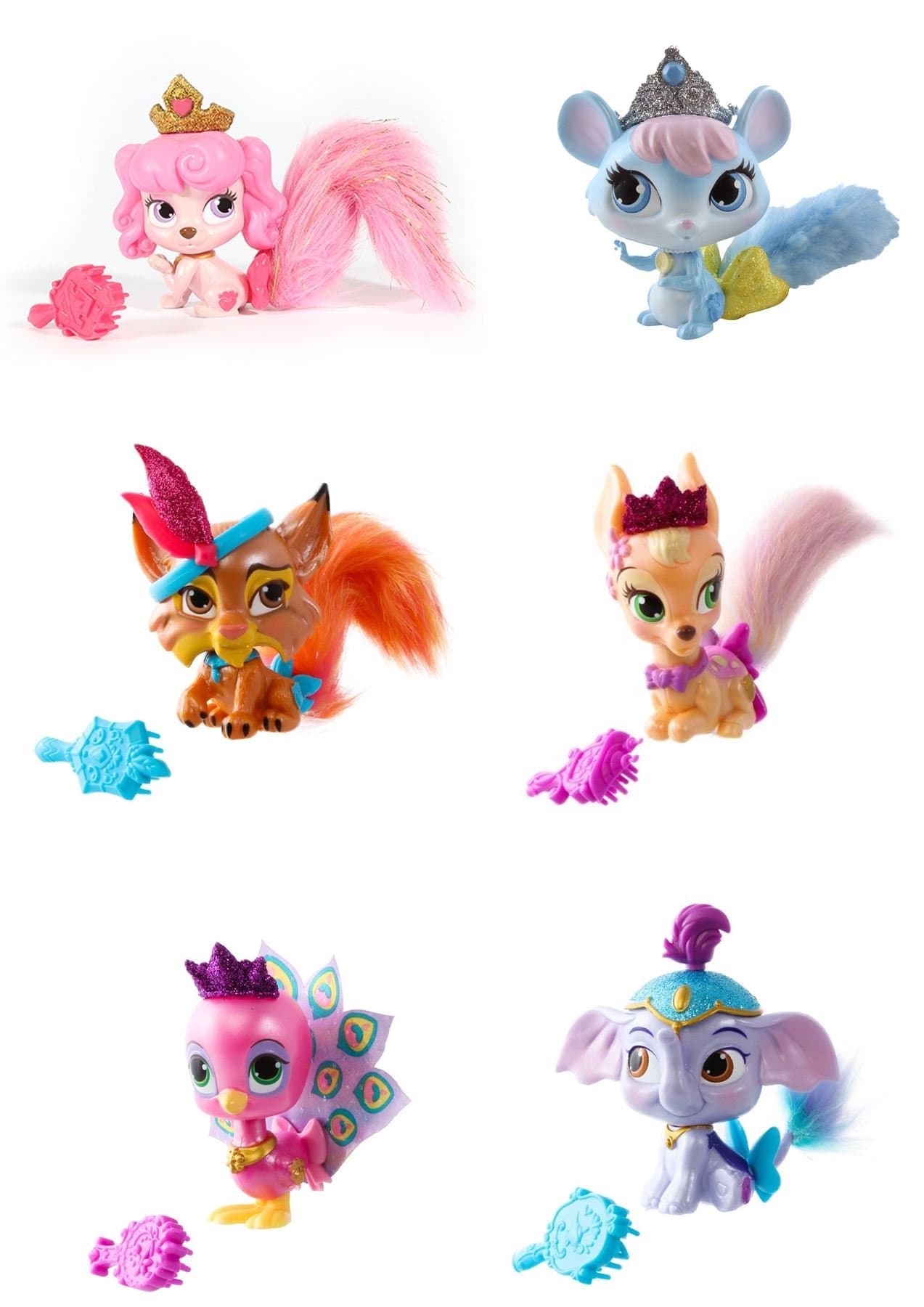 Disney Palace Pets 6 FIGURE BUNDLE - Cinderella, Jasmine, Rapunze & MORE - NEW