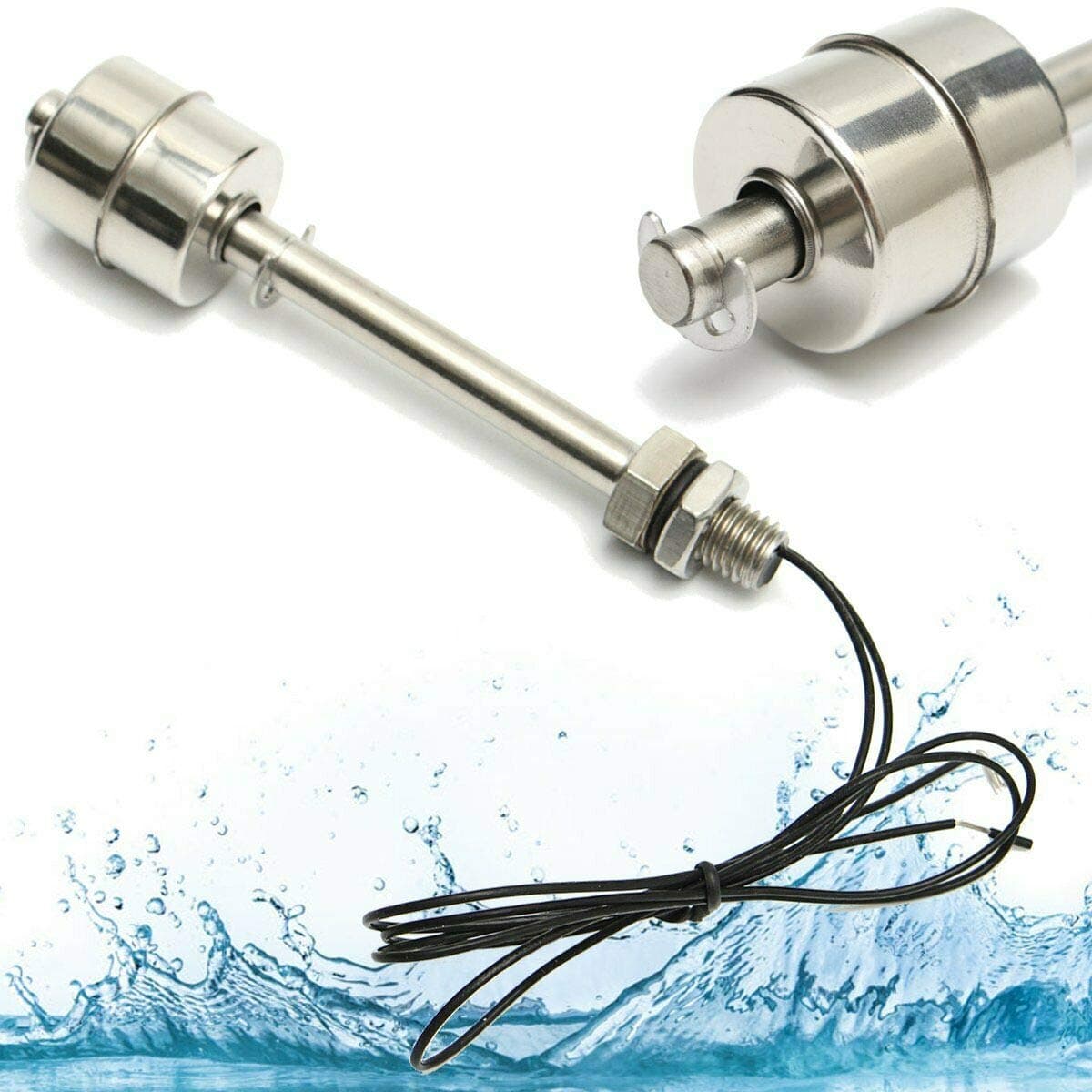 SUPERTOOL Floating Switch L250mm, Stainless Steel Water Level Sensor, Vertical Float Switch used in Electricity, Drainage, Level Control and Alarm