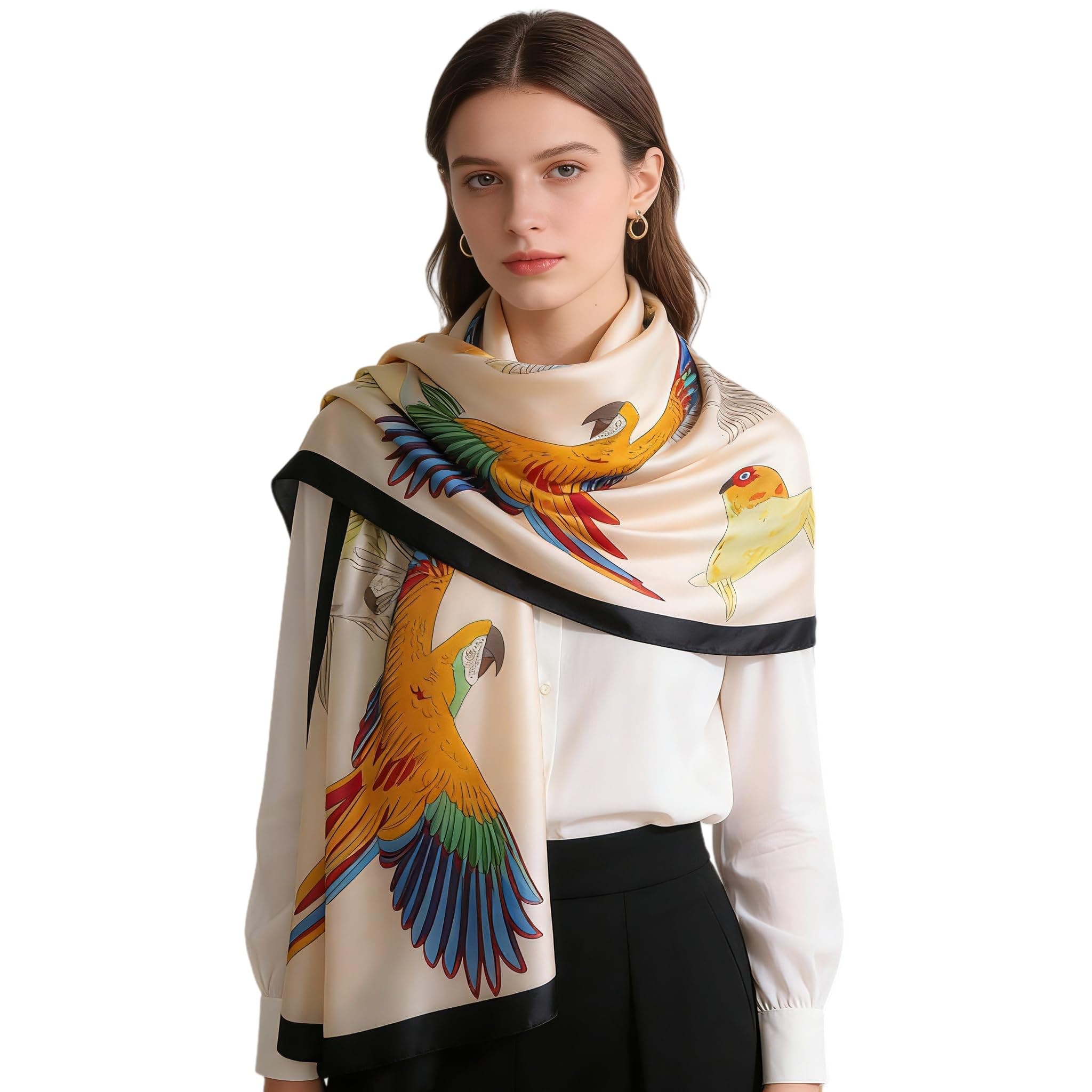 Fashion Scarves Scarf Silk Feeling Scarves Long Lightweight Sunscreen Shawls for Women