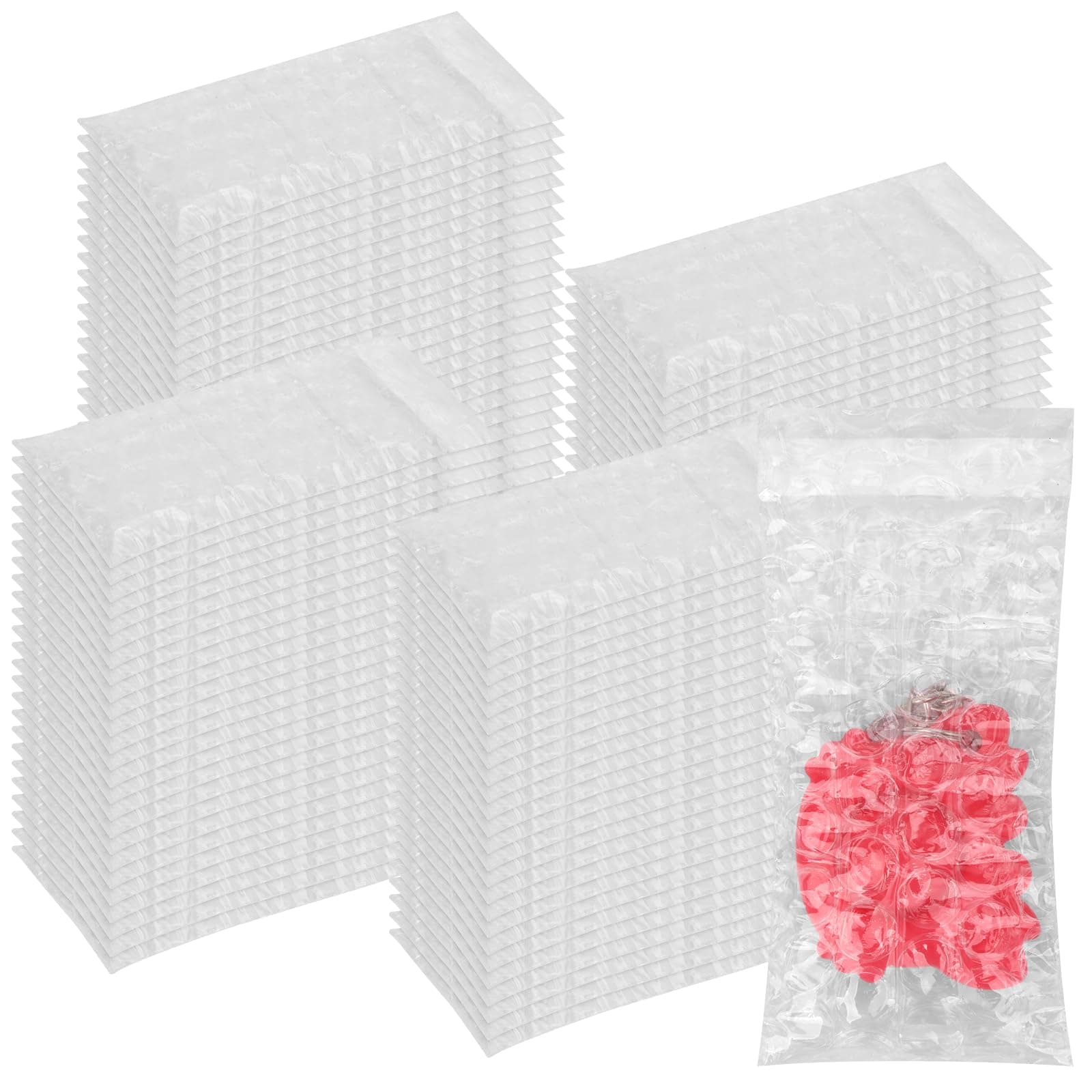 100Pcs Small Bubble Out Bag Pouches 2" x 3.15" Self-Seal Mini Bubble Pouches Cushioning Bags, Double Walled Self-Sealing Protective Wrap Shockproof Foam Bag for Small Business, Shipping, Packing