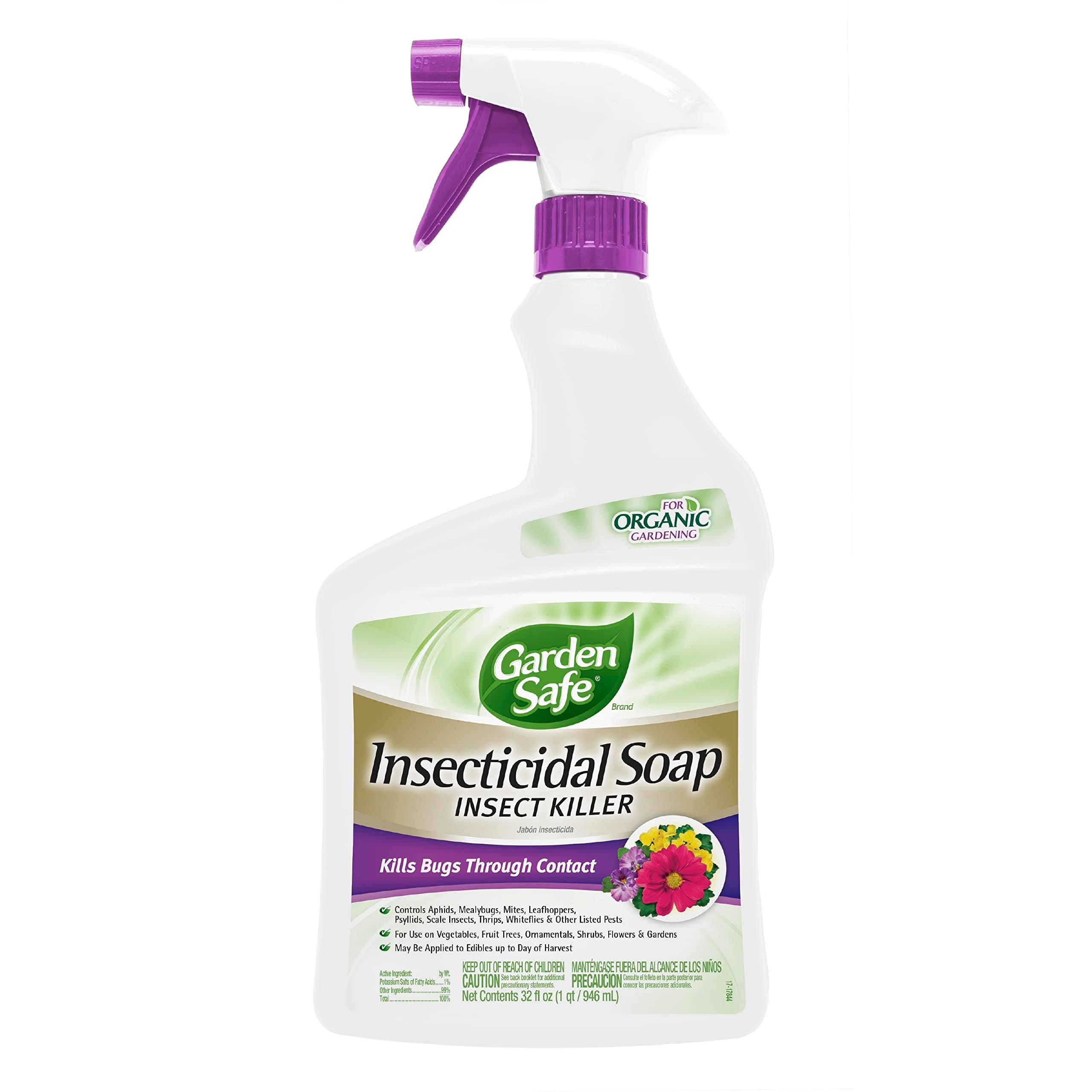 Brand Insecticidal Soap Insect Killer 32 Ounces, Ready-To-Use, For Organic Gardening, 2 Pack