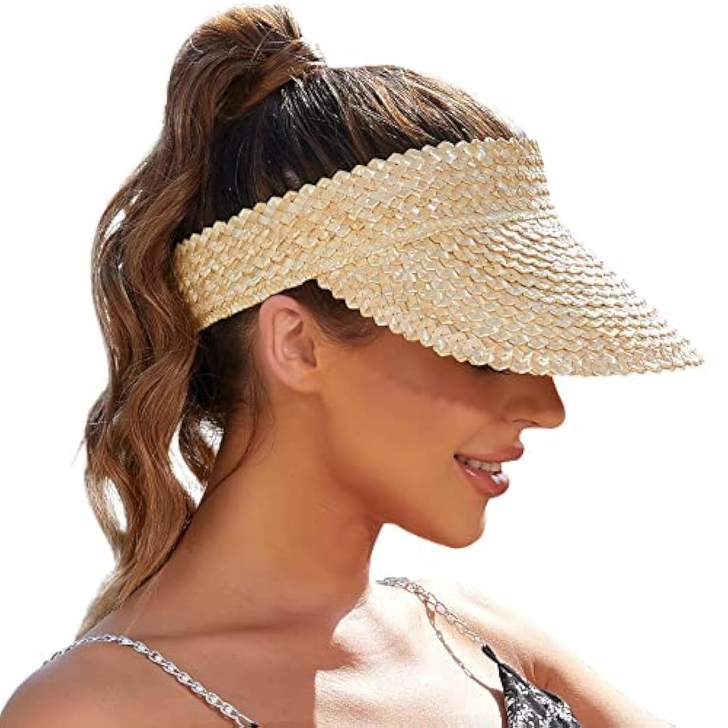 Straw Visors for Women, Sun Visors for Women Visors for Women, Straw Hats for Women, Handmade Beach Hats for Women