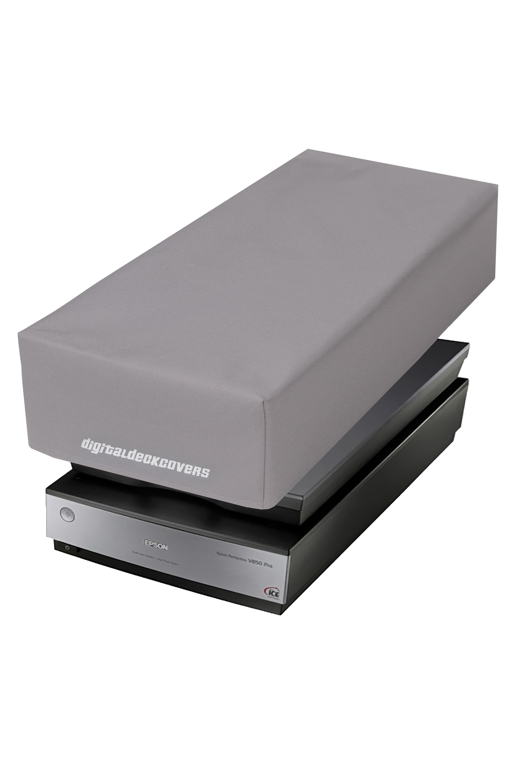 digitaldeckcovers Scanner Dust Cover & Protector for Epson V700 / V750 / V750-M Pro / V800 / V850 Photo Film Scanners [Antistatic, Water Resistant, Heavy Duty Fabric, Silver]