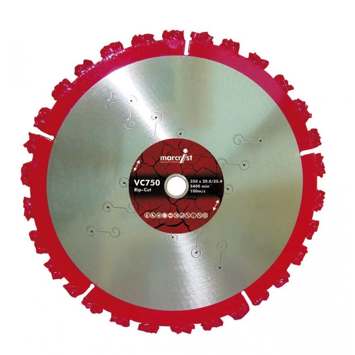 Marcrist VC750 350mm Table/Floor/Tile Saw Rip Cut Diamond Blade Pack of 5