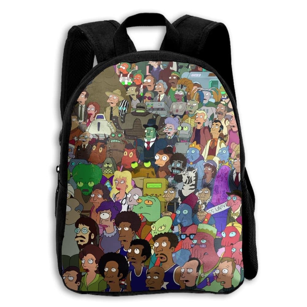 Futurama Kid Backpack, Baby Boys Girls Toddler Pre School Backpack Children Backpacks Bags Cute White