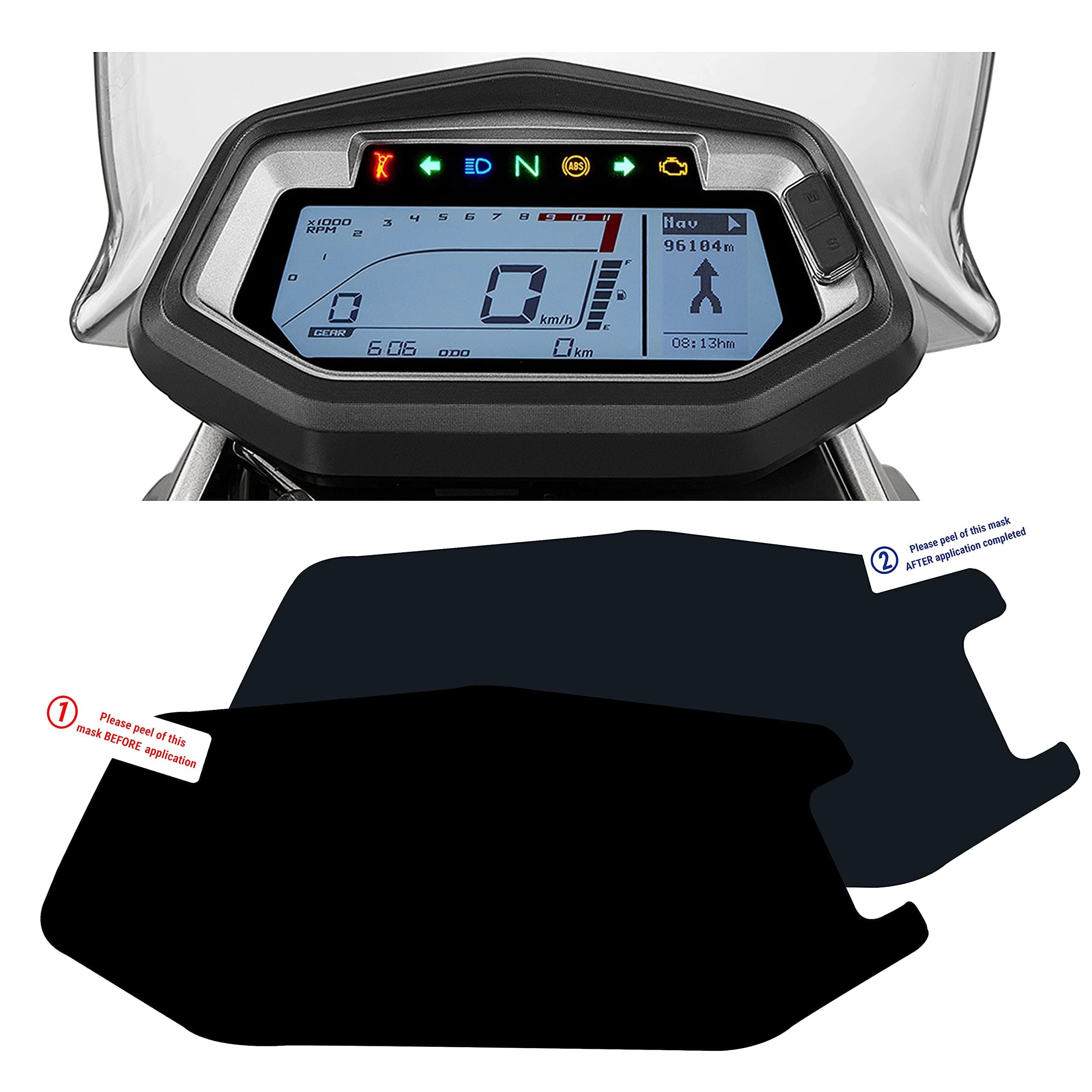 SMSG06 Speedo Meter Screen Protector for Hero Xpulse 200, Xtreme 200s,Xpulse 200t, Glamour + NKVKC (Transparent) Full Screen Coverage with Easy Installation Kit