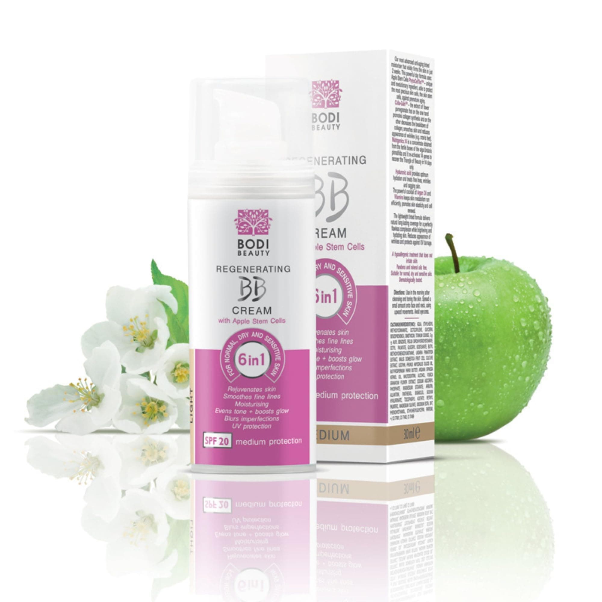 New! Apple Stem Cells Regenerating BB Cream for Normal, Dry & Sensitive Skin (MEDIUM)
