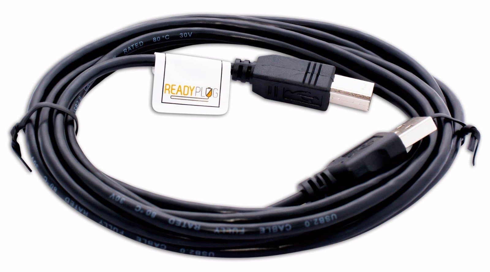 ReadyPlug USB Cable Compatible with HP Deskjet 1050 j410 All-in-One Printer (10 Feet, Black)