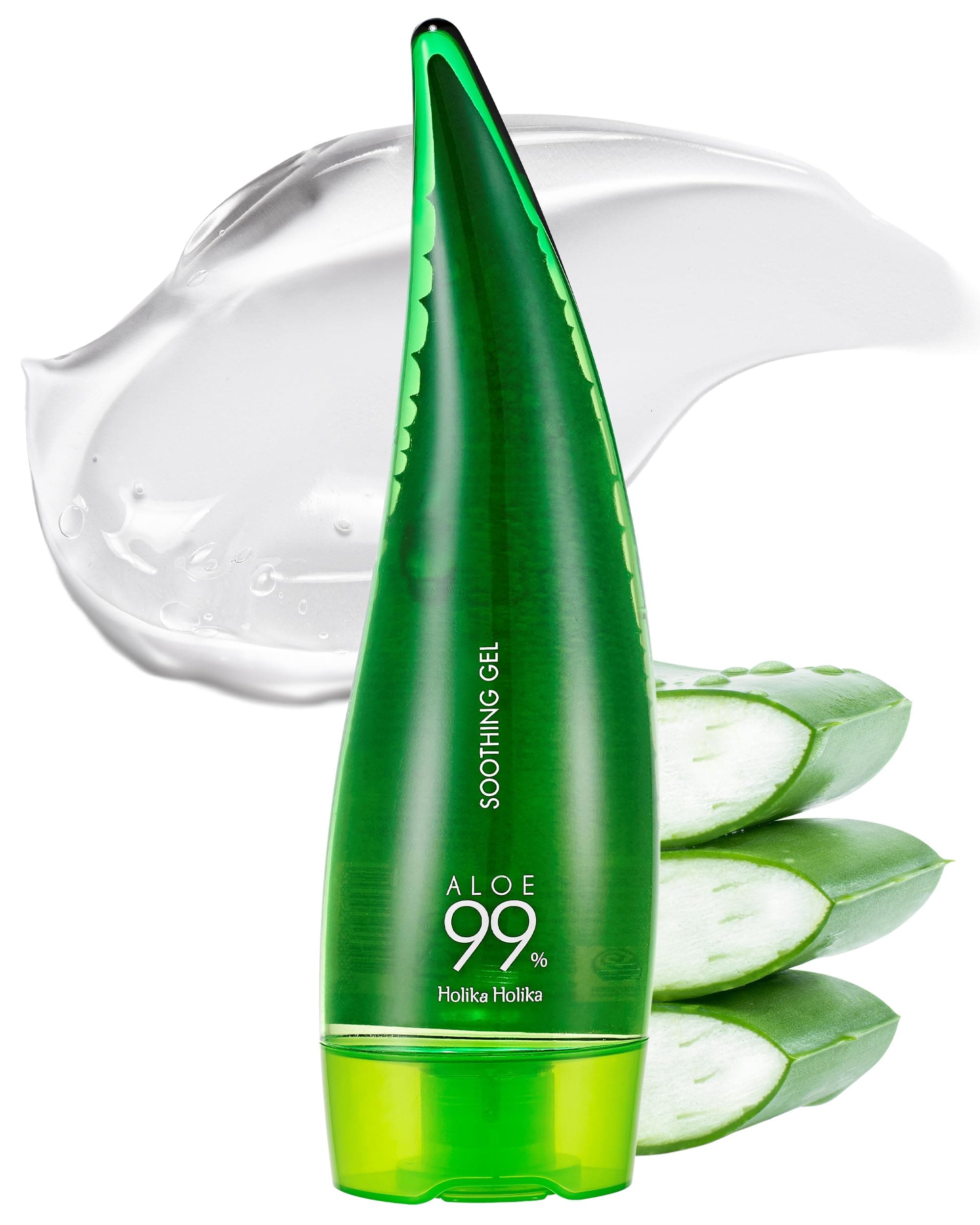Aloe 99% Soothing Gel, 8.5 Ounce, 250ml - No Sticky 99% Aloe Vera Sunburn Relief - Moisturizing, Fast Absorbing for Face, Skin, Body&Hair