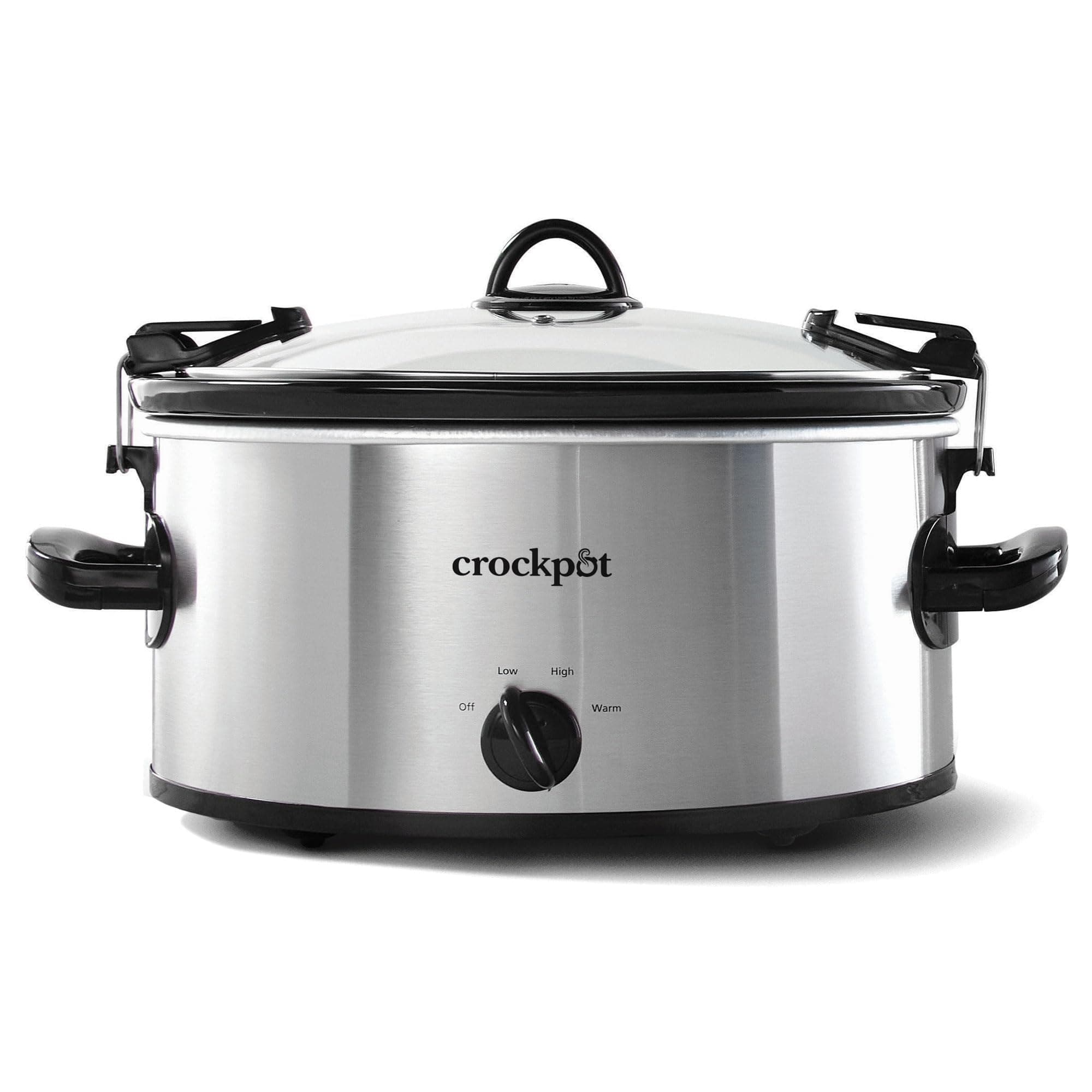 Crock-Pot SCCPVL600S Cook' N Carry 6-Quart Oval Manual Portable Slow Cooker, Stainless Steel