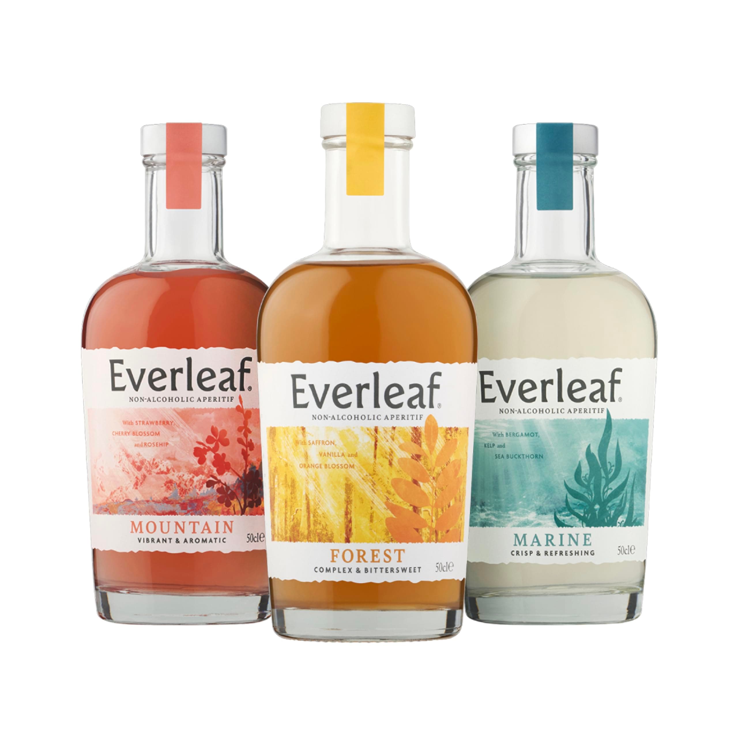 Everleaf Collection Pack - Non-Alcoholic Aperitif (3x50cl) | Spirit Alternative | Prepare Easy Alcohol-Free Cocktails & Spritzes Everyday | Made from the World's Most Wonderful Plants | Drinks Gift