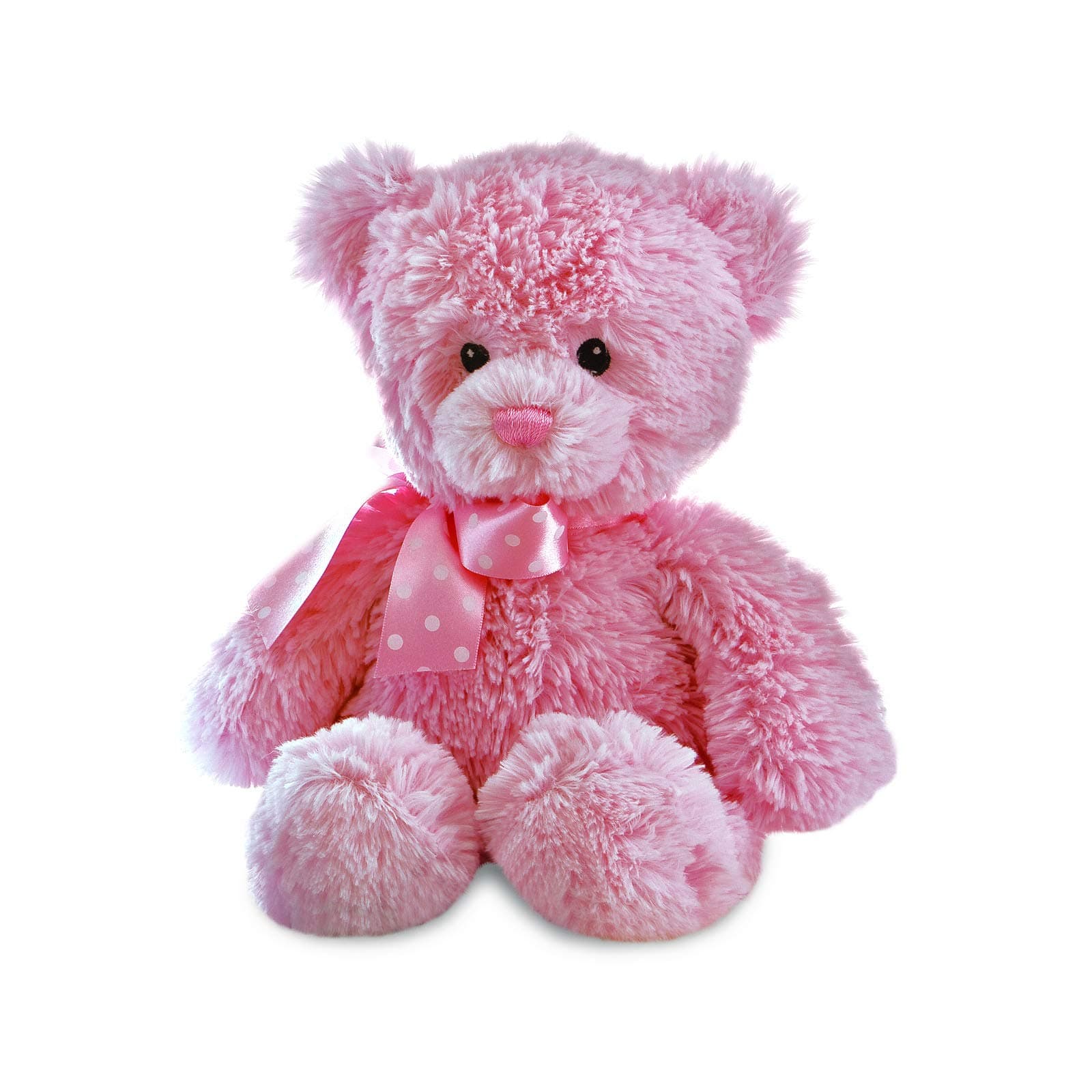 Aurora Baby Yummy Pink Bear, 20507, Pink Soft Toy For The Nursery And Newborn Babies. Soft Teddy Bear. Perfect 'New Baby Girl' Gift