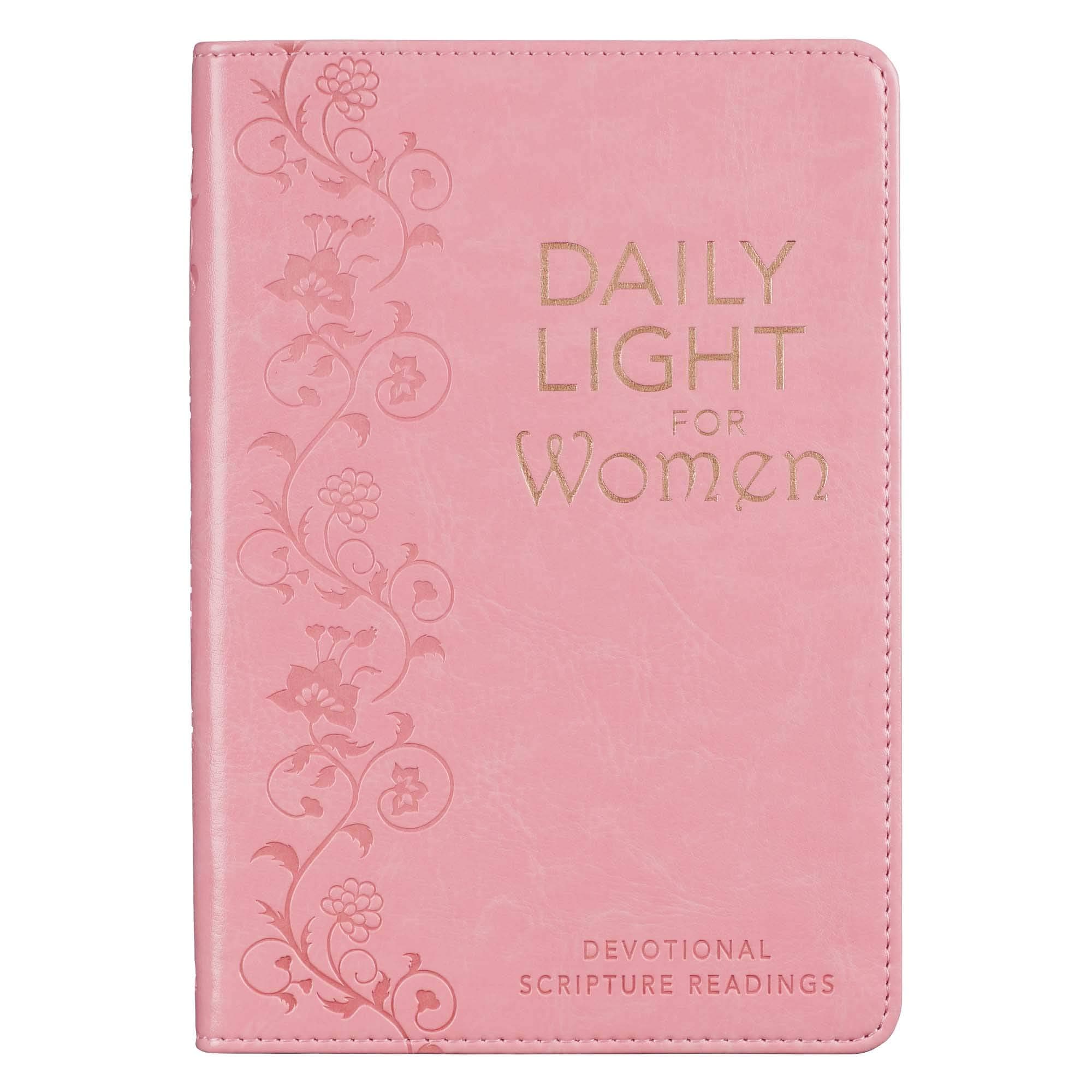 Daily Light For Women Classic Collection of 366 Devotional Scripture Readings from ESV Bible - Pink Faux Leather Flexcover Gift Book for Women w/Ribbon Marker, Gilt-Edge Pages