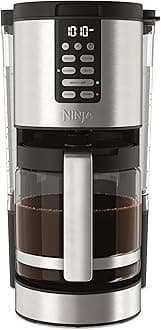 Ninja 14 Cup , Programmable Coffee Maker XL Pro with Permanent Filter, 2 Brew Styles Classic & Rich, 4 Programs Small Batch, Delay Brew, Freshness Timer & Keep Warm, Stainless Steel, DCM201