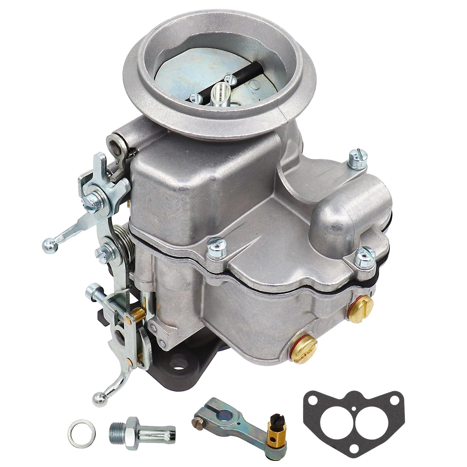 New 2 Barrel Carburetor for Holley 94 Model Carburetor FlatHead Oil Bath Style 1939-1948 Ford Trucks V8 239 Cid Engines with Fuel Inlet and Gaskets Manual/Mechanical Choke